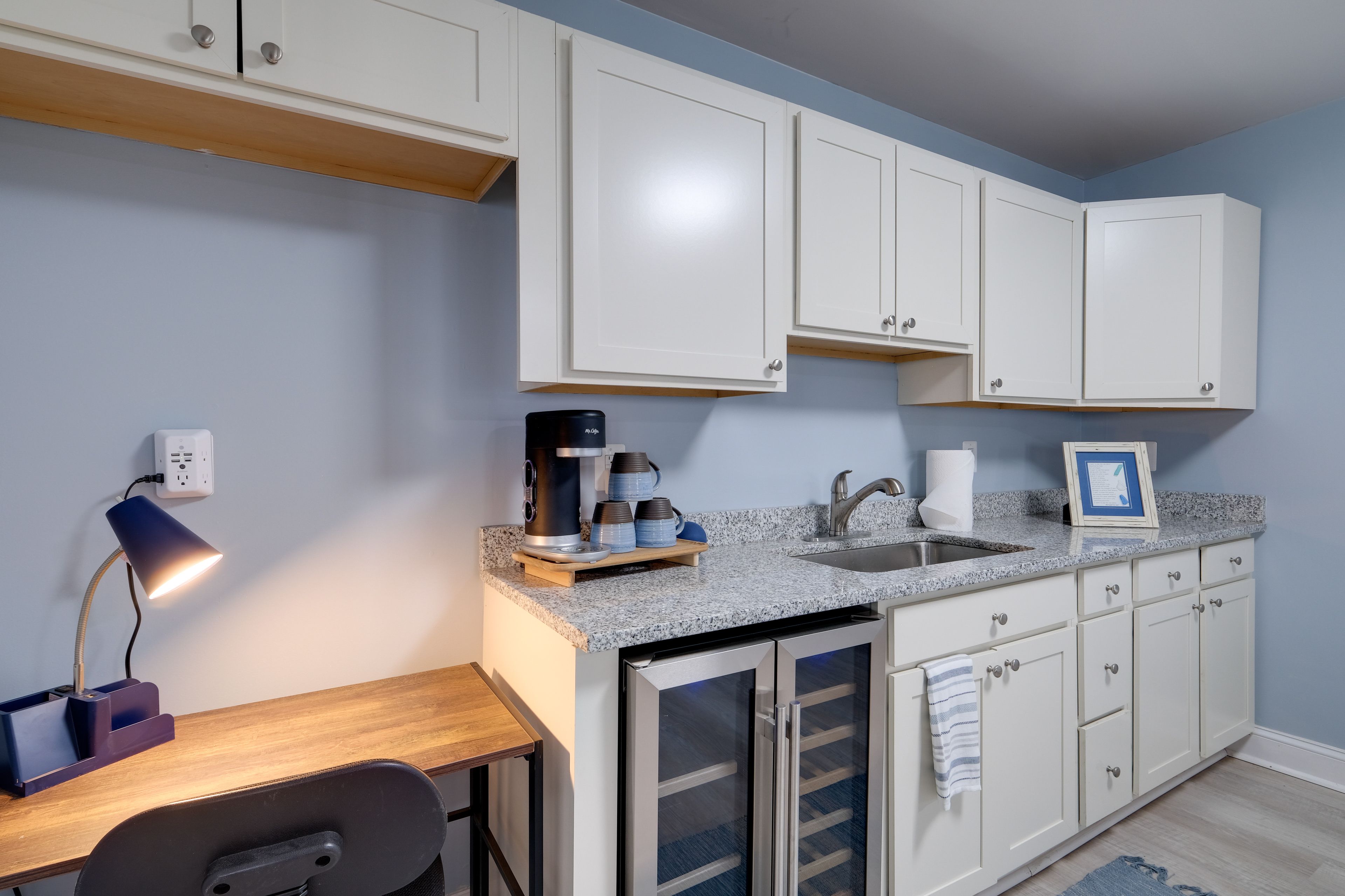 Kitchenette | Lower Level | Desk Workspace | Wine Cooler