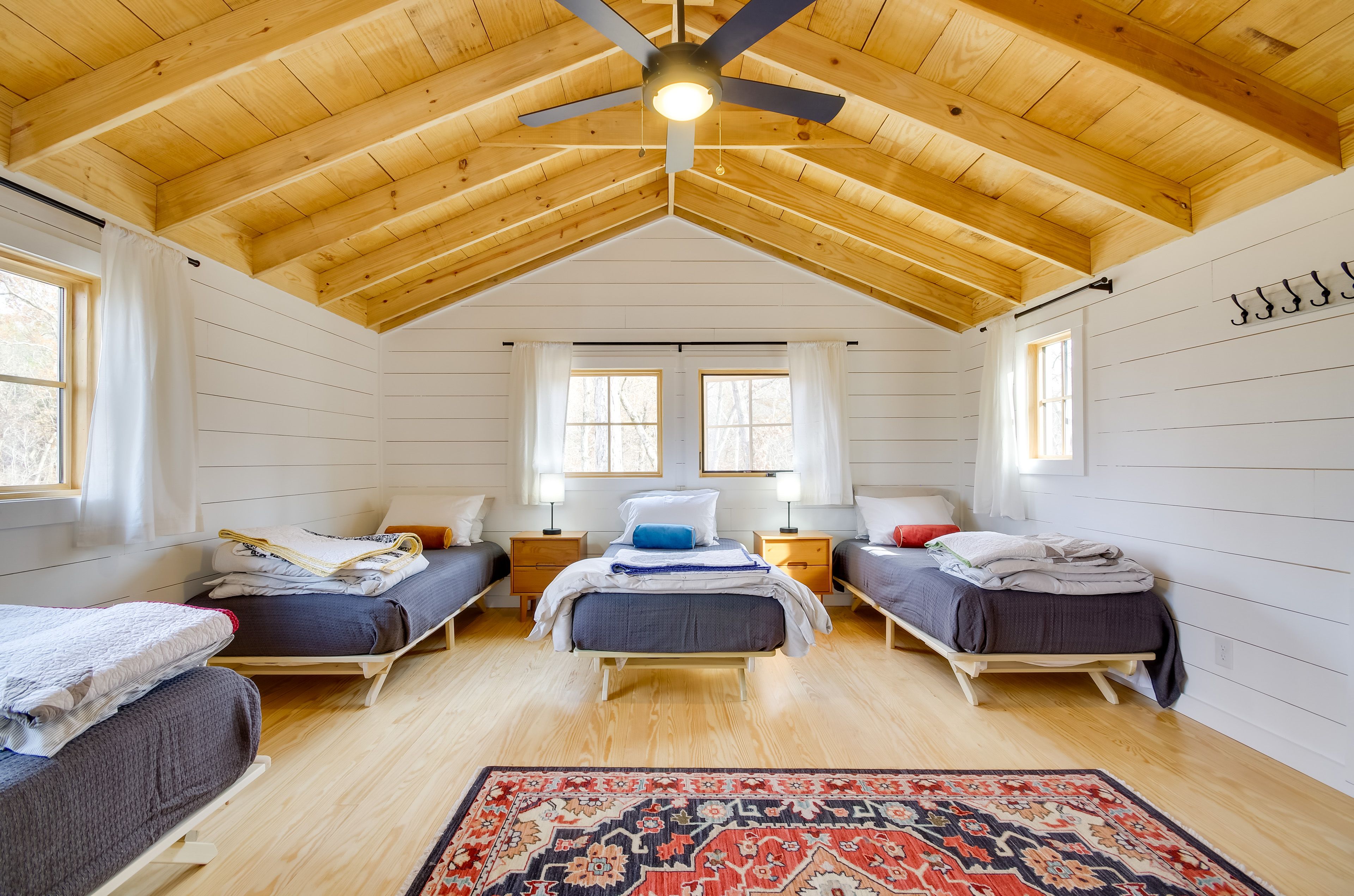 Bedroom 3 (Guest House) | 4 Twin Beds | 2nd Floor | Smart TV