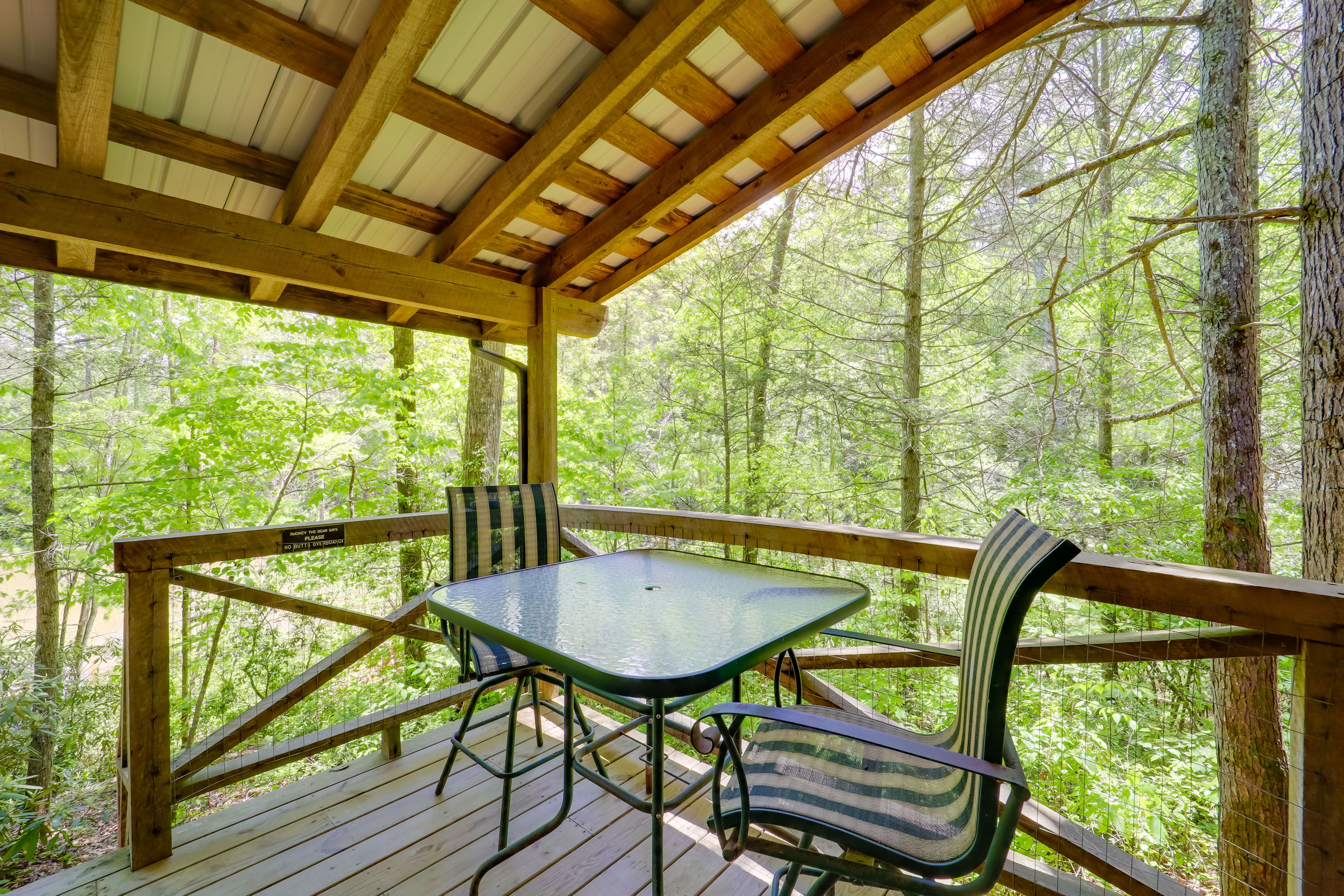 Private Deck | Outdoor Dining | Forest & Pond Views | Hiking Trails On-Site