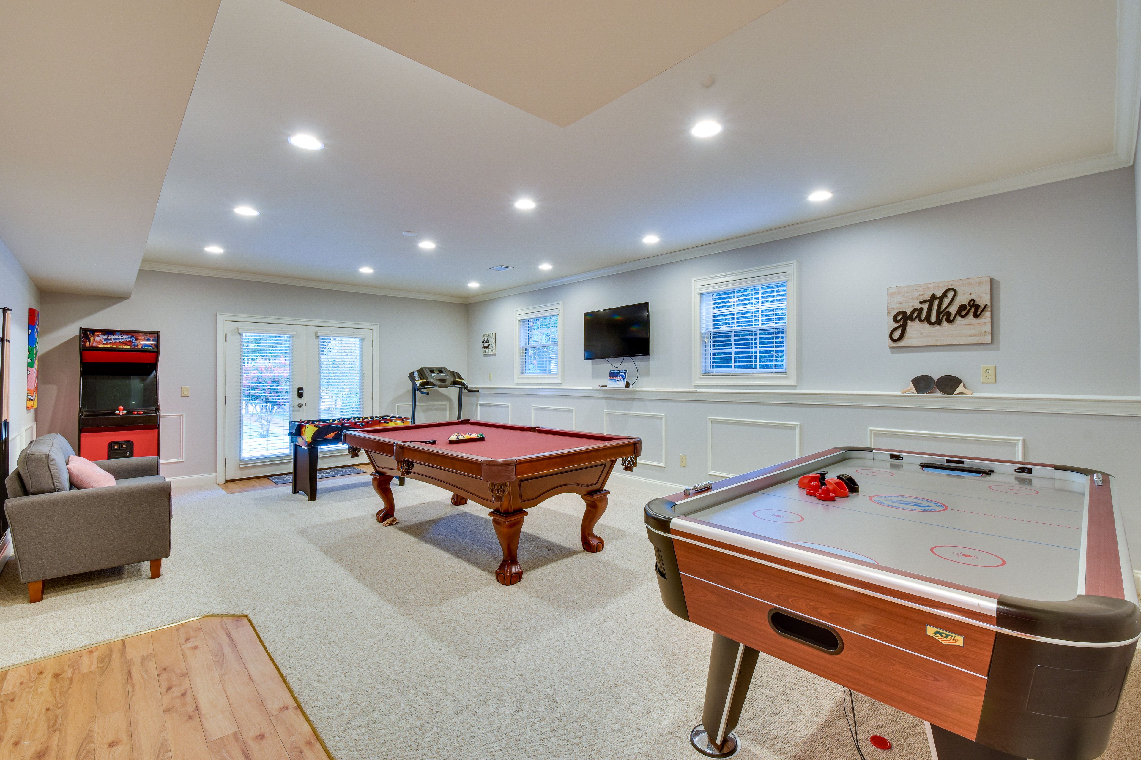 Game Room | Foosball Table | Pool Table | Arcade Machine | Treadmill