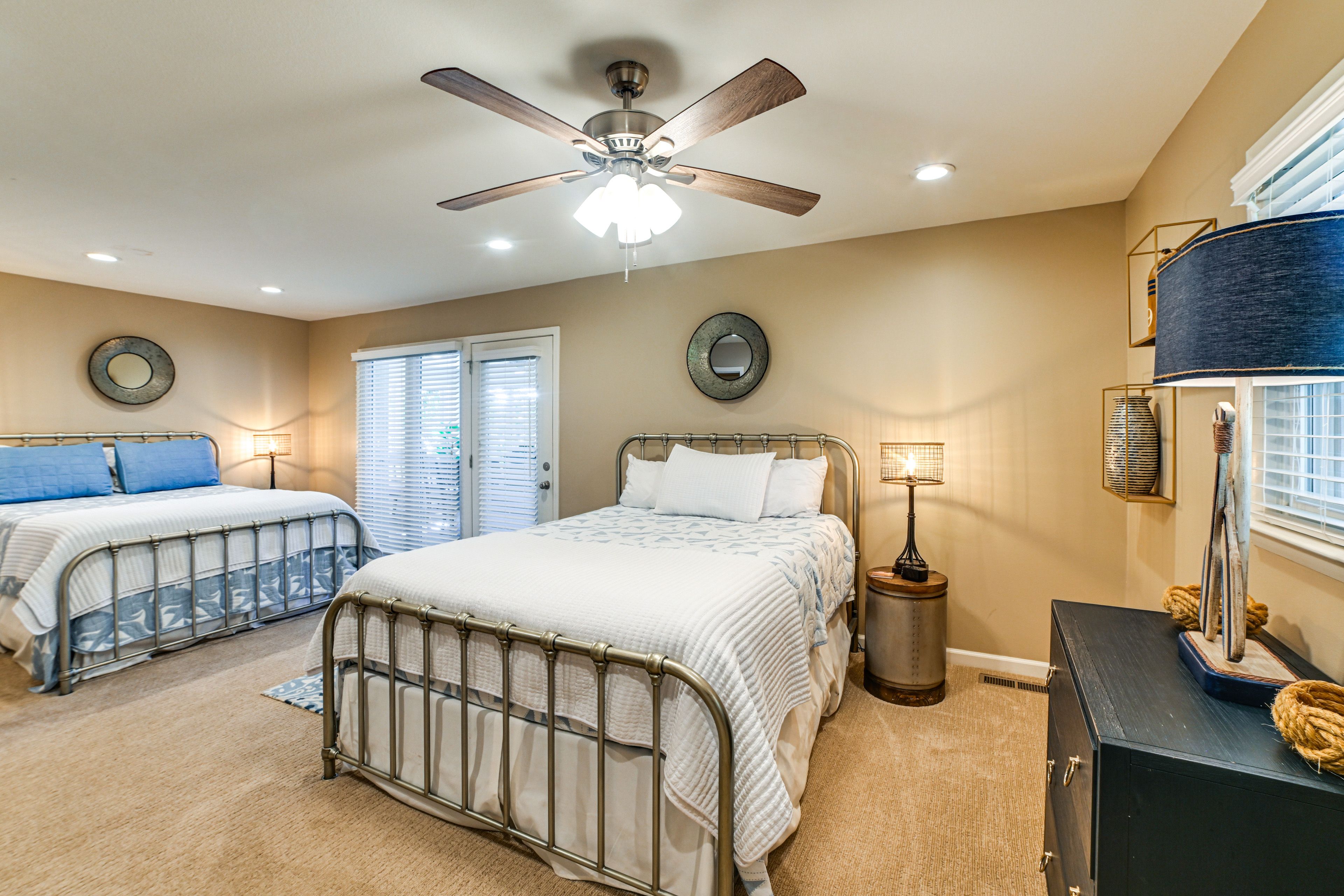 Bedroom 1 | Main Level | 2 Queen Beds | Sunroom Access