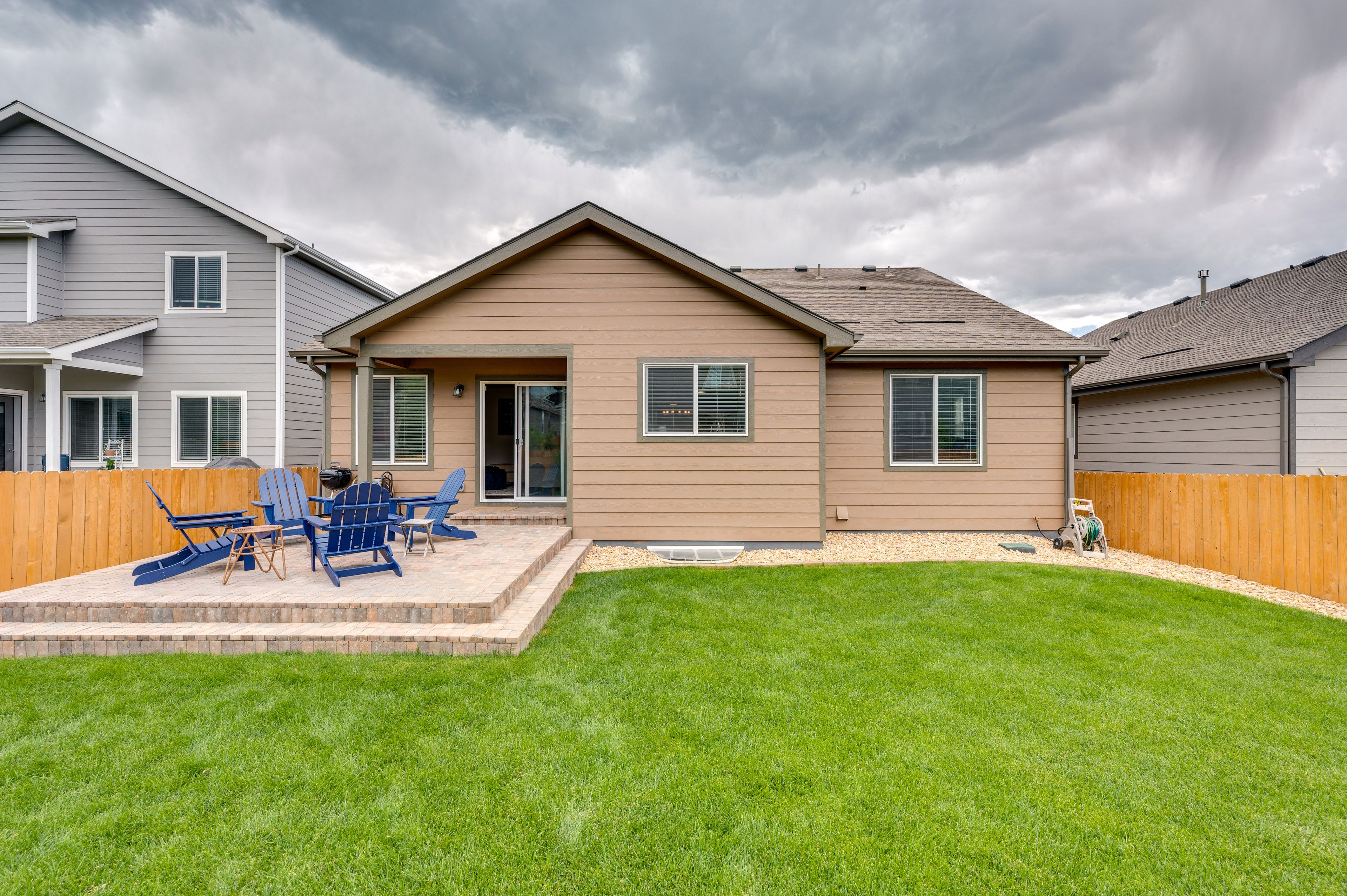 Fenced Backyard | Fire Pit | Mountain Views