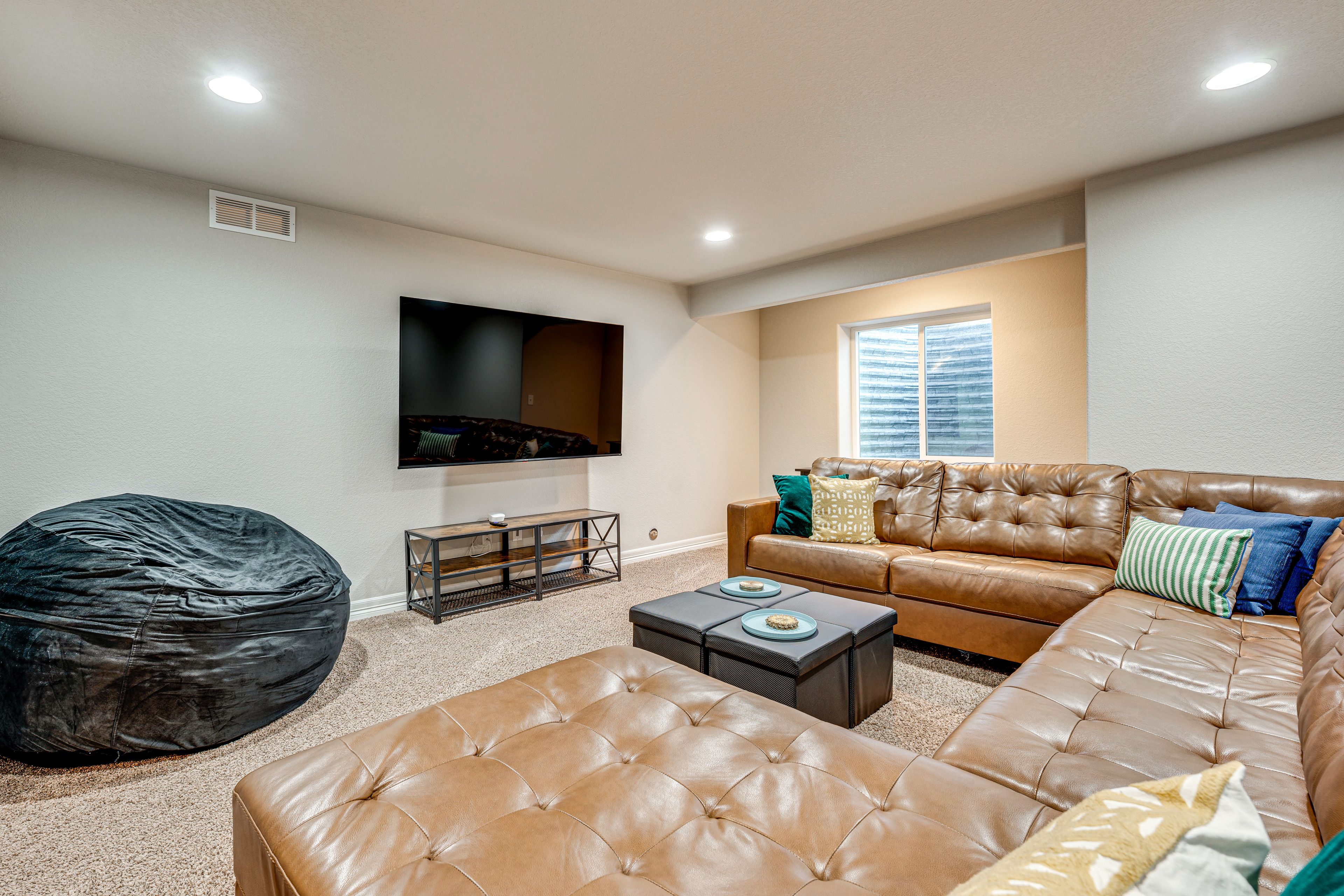 Basement Living Room Room | Smart TV | Exercise Equipment