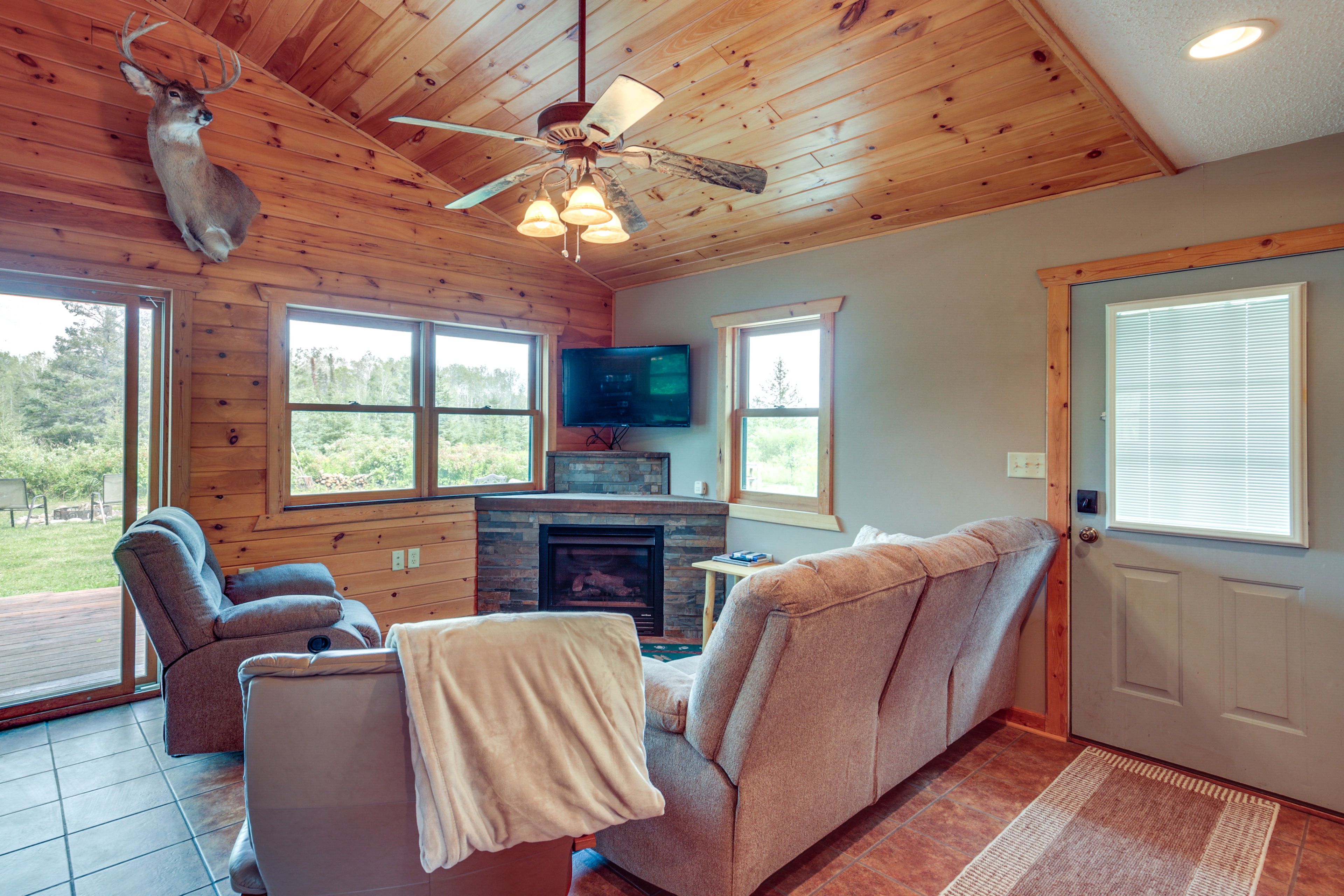 Living Room | Smart TV | Gas Fireplace | Central Heat | Heated Floors