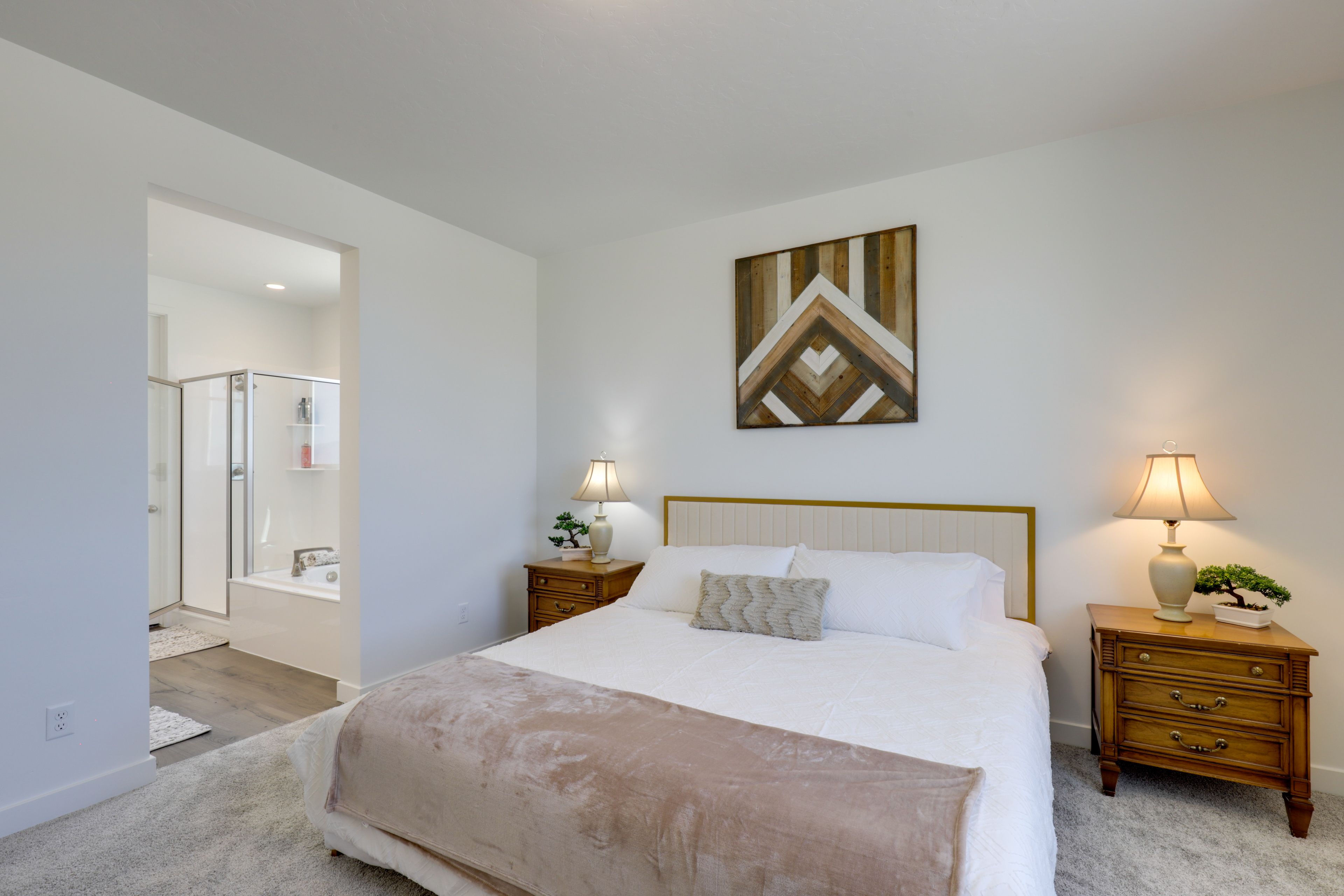 Bedroom 1 | King Bed | Linens Provided | Full Floor Mattress
