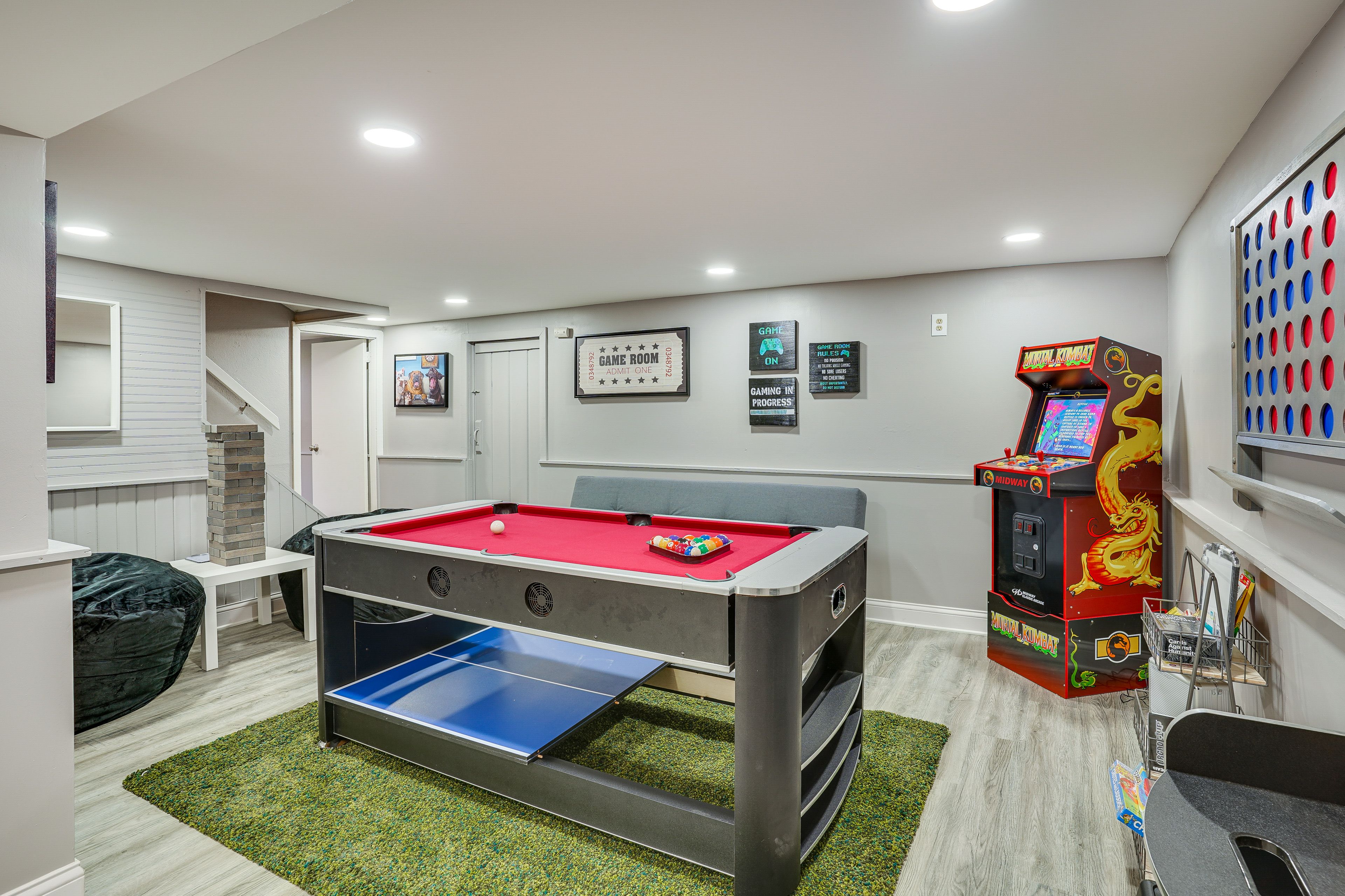 Game Room | Basement | Full Futon | Arcade Game | Board Games | Darts