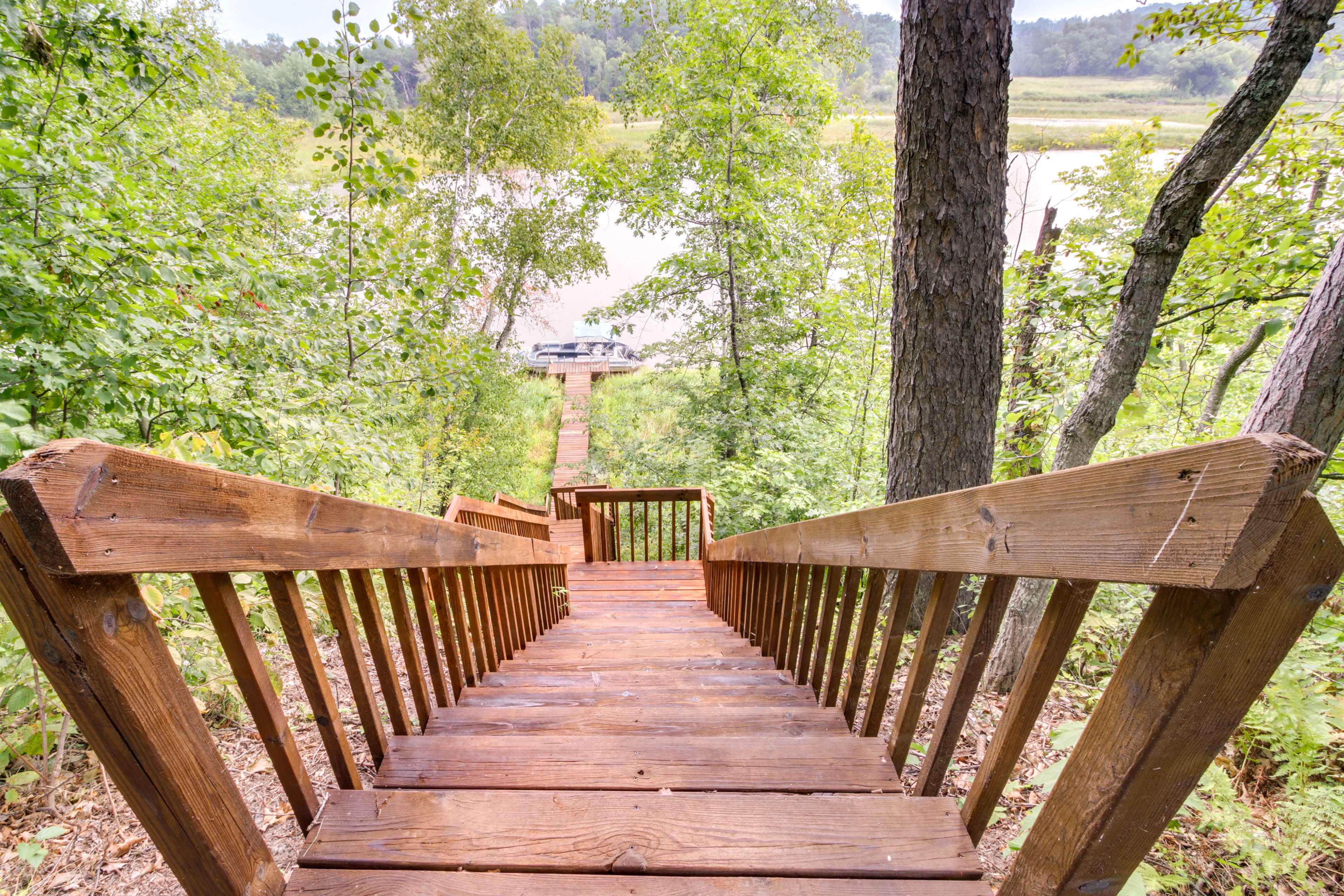 Stairs to Access River & Boat Dock