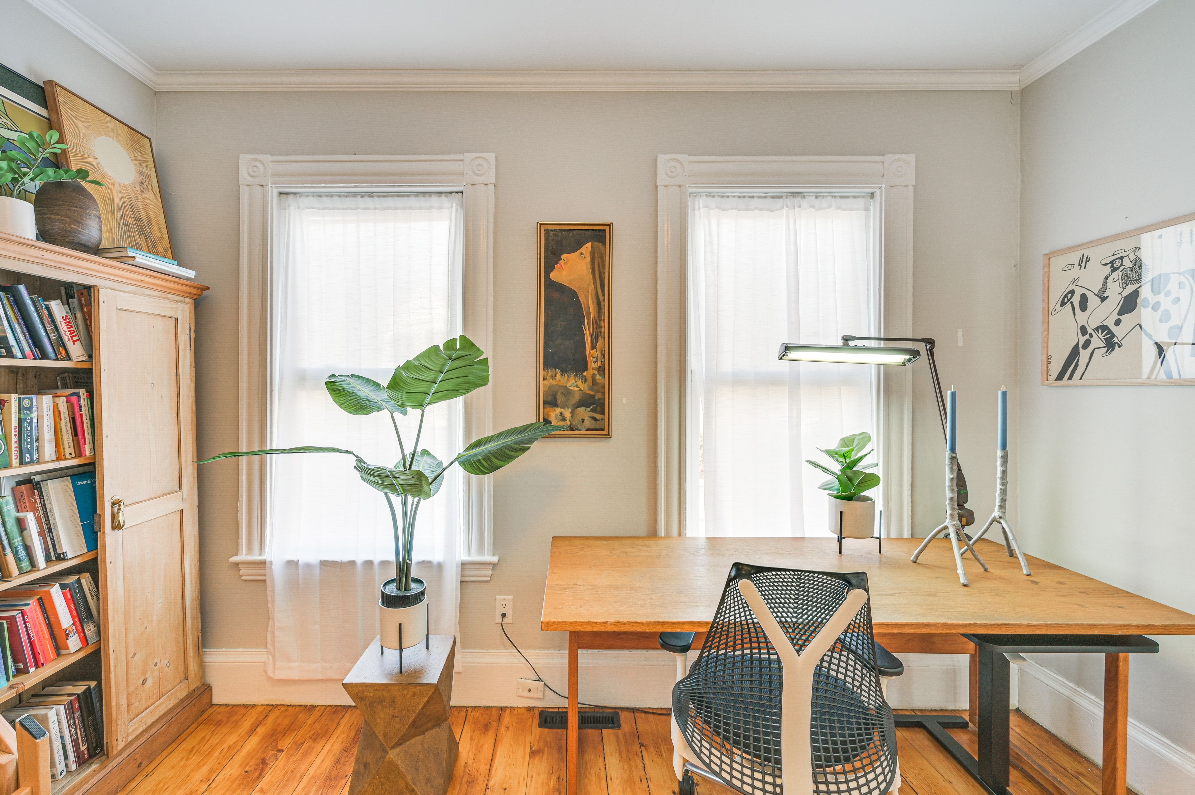 Bedroom 4 (Office) | Queen Sleeper Sofa | Workstation | Books | 1st Floor