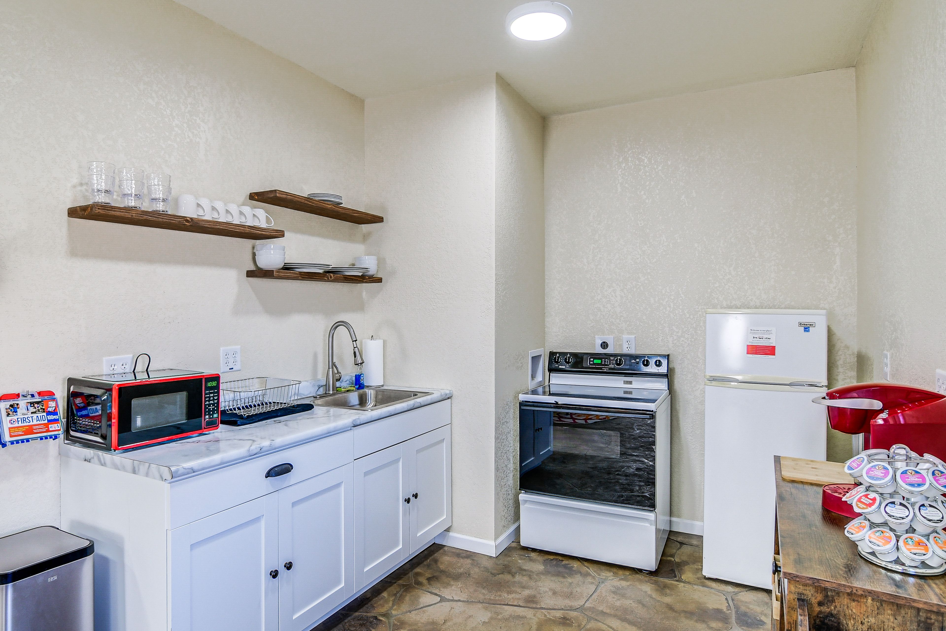 Kitchenette | Keurig Coffee Maker | Microwave