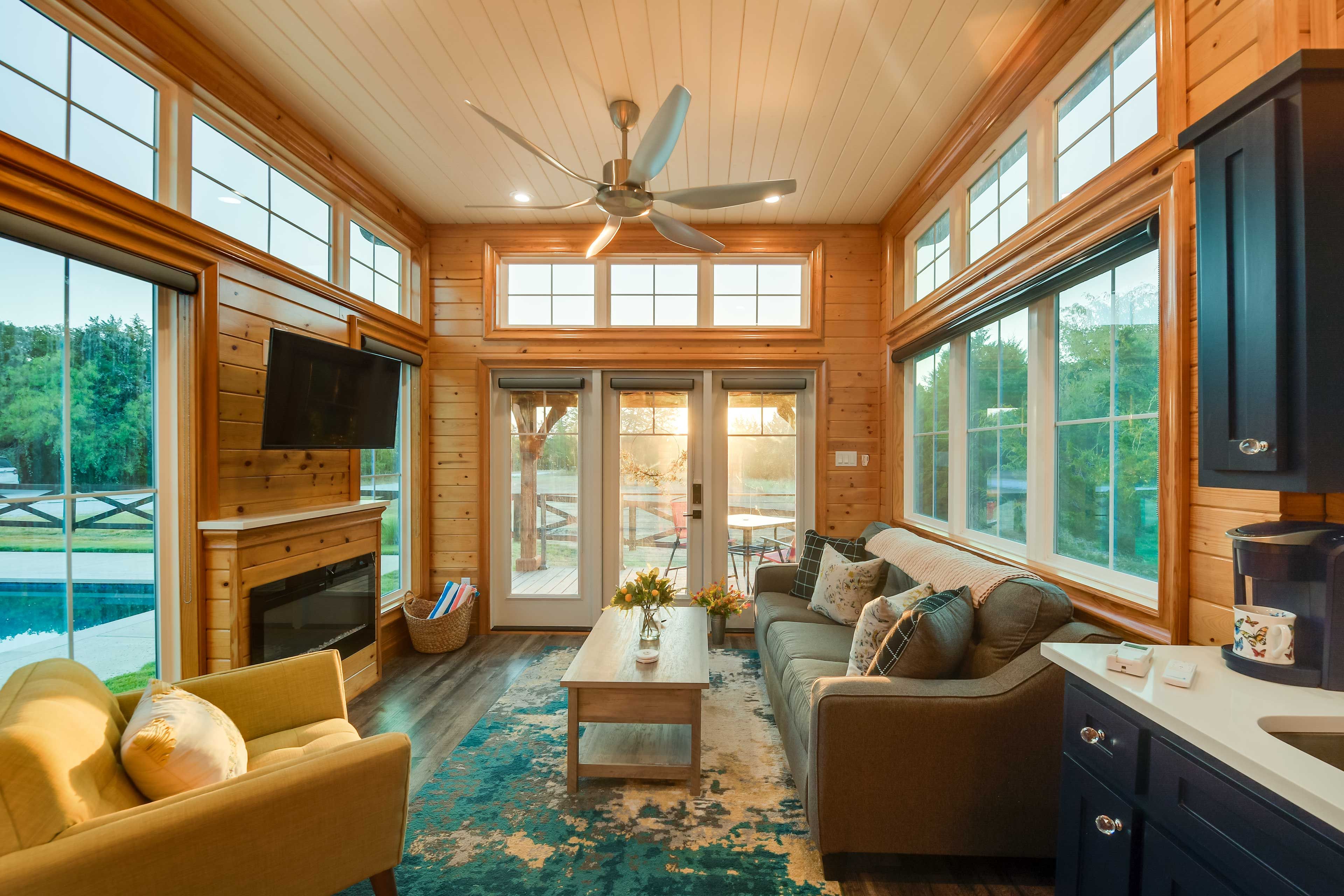 Living Room | Electric Fireplace | Smart TVs | Free WiFi