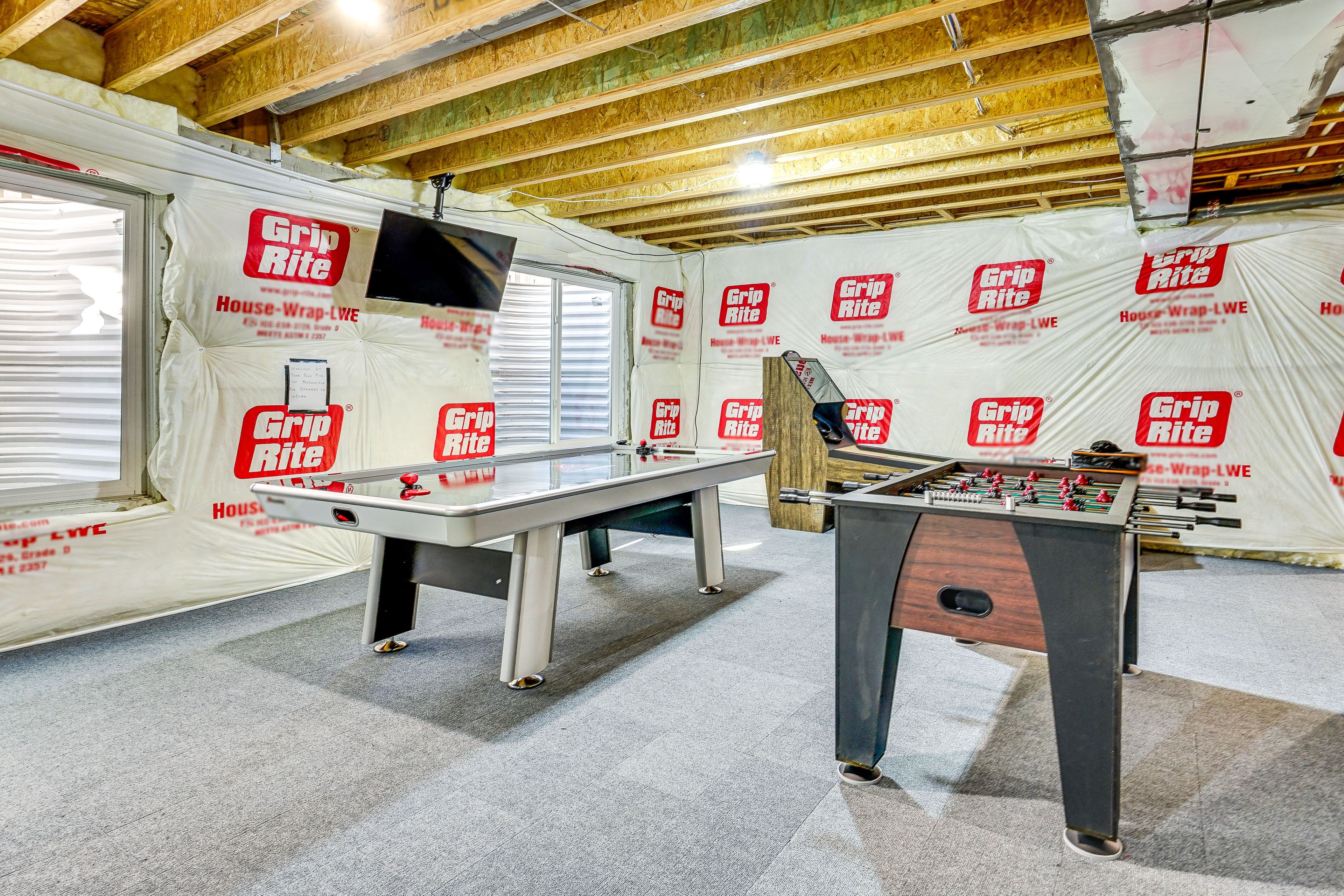 Garage Game Room | Foosball & Air Hockey Tables | Pop-A-Shot | Skee-Ball