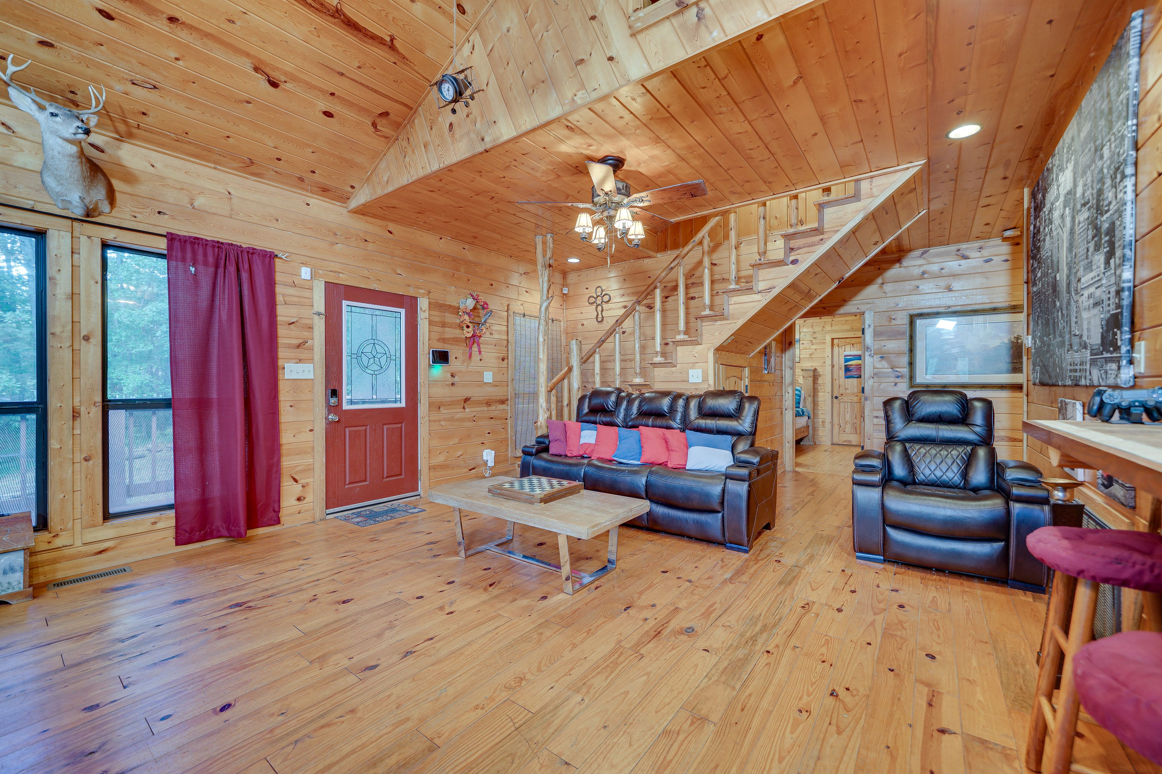 Living Room | 1st Floor | Fireplace | Smart TV | Central A/C & Heating