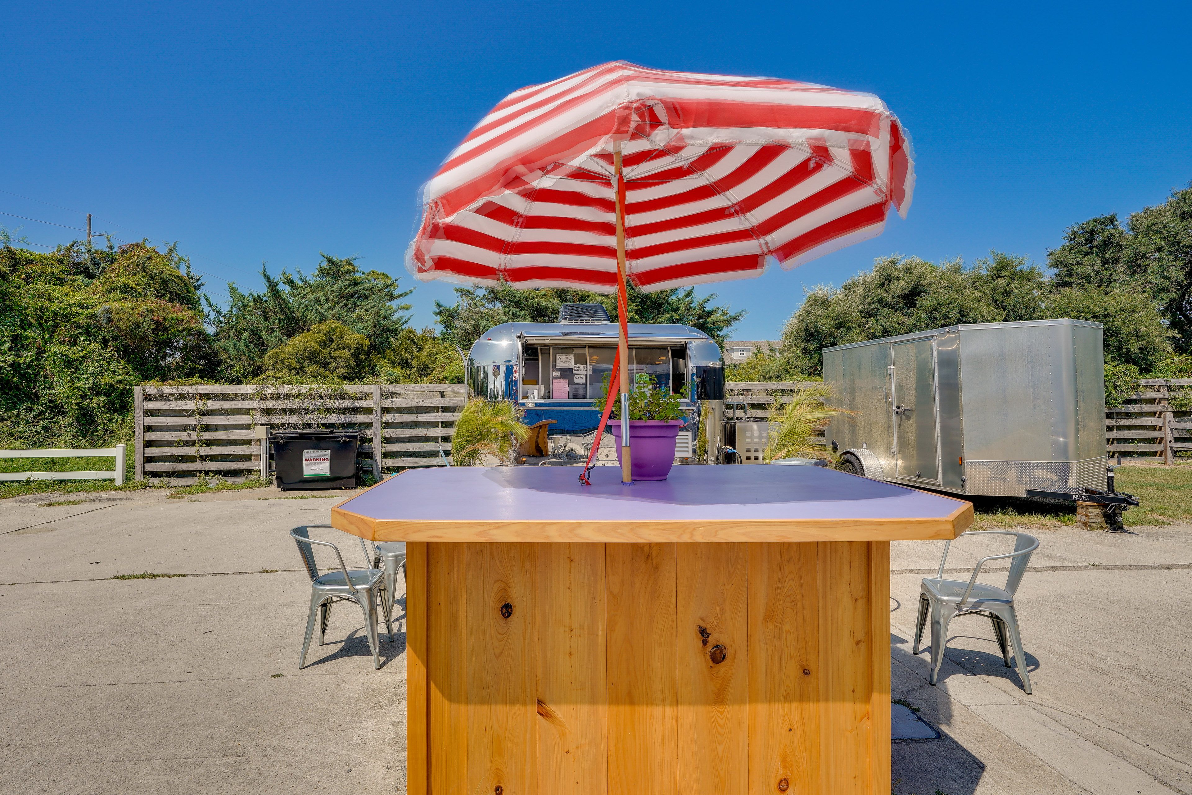 Community Outdoor Dining Area w/ Food Truck