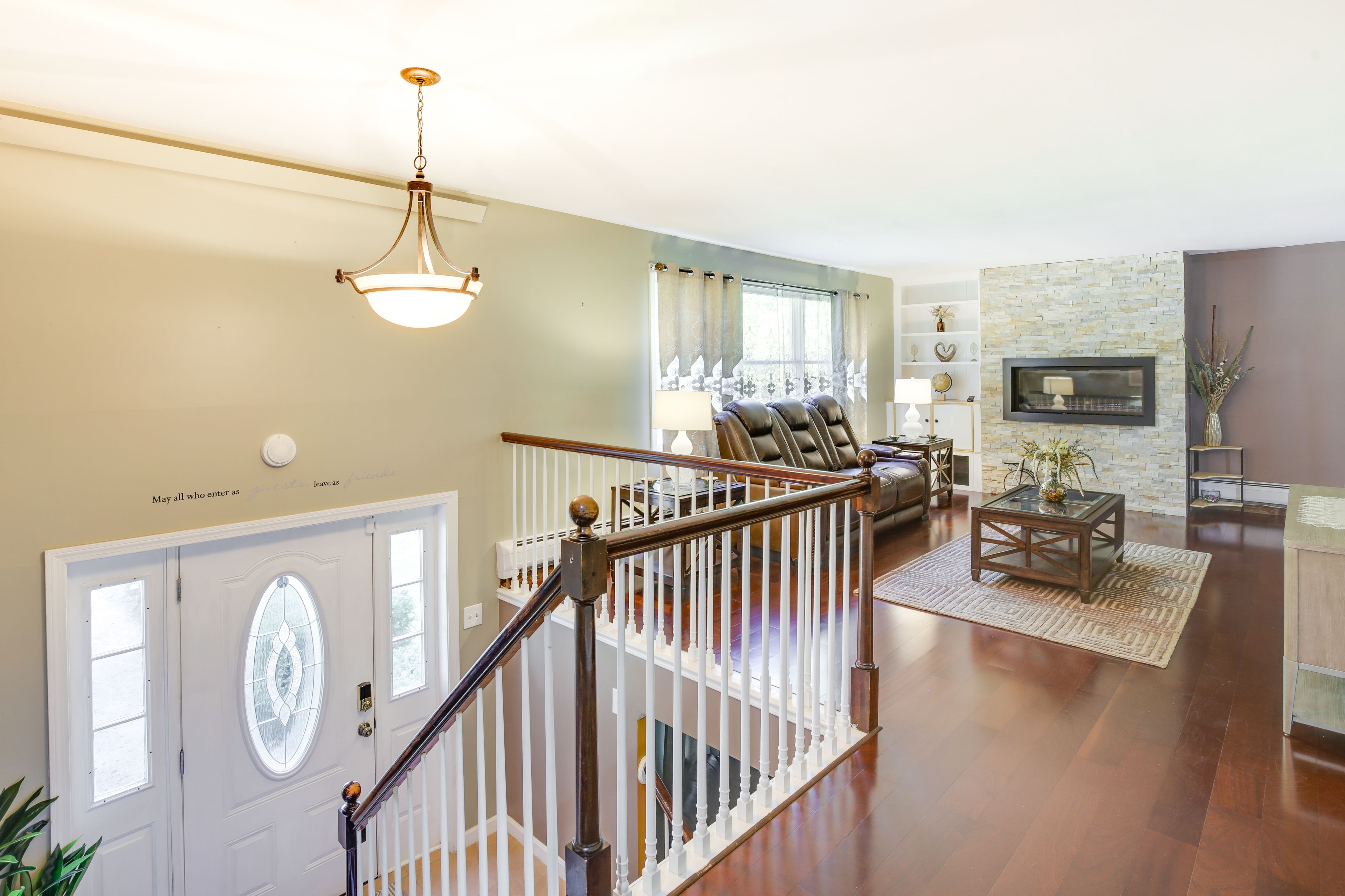 Upper Living Room | Twin Air Mattress | 1st Floor | Smart TV | Gas Fireplace