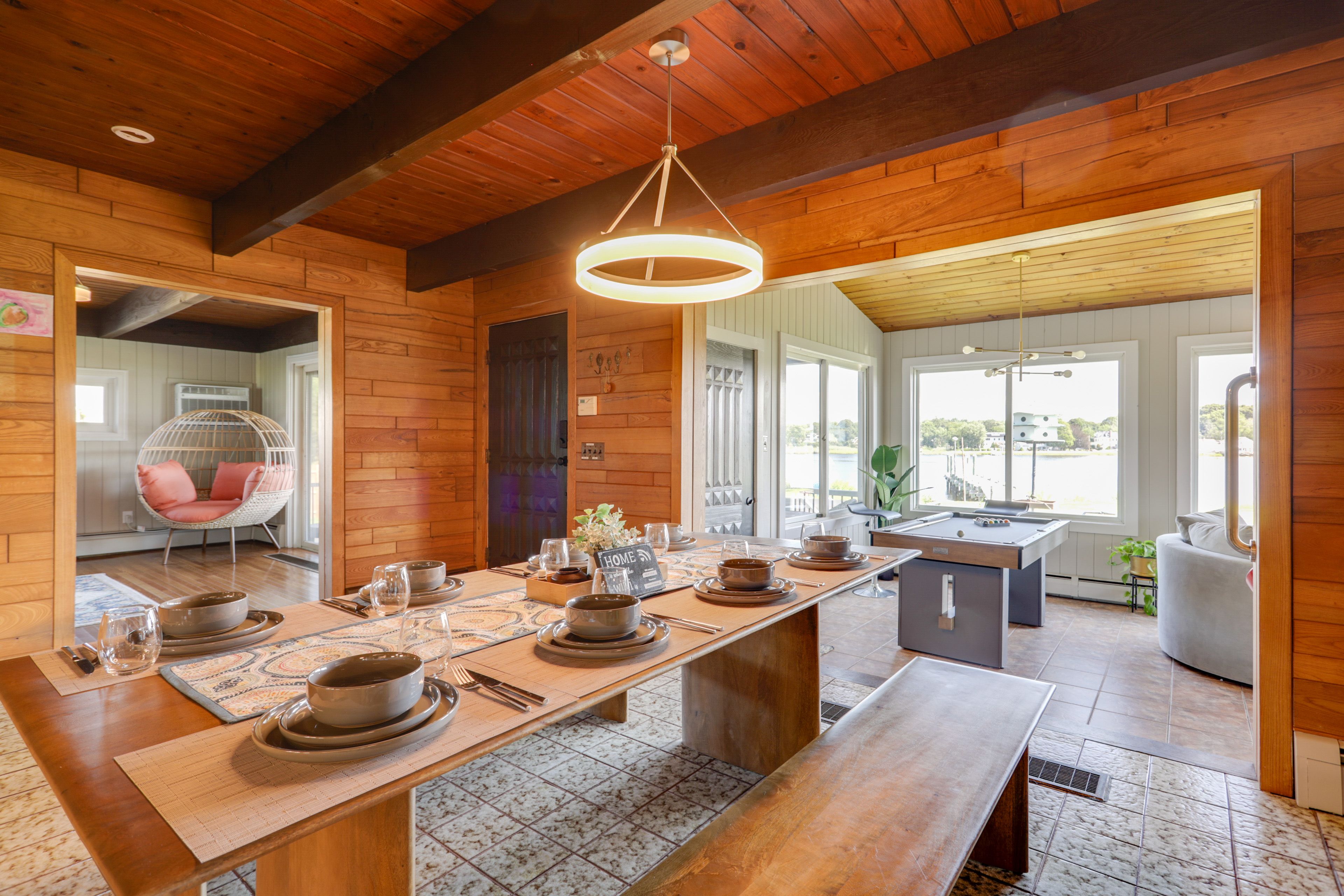 Dining Area | High Chair | Doorway Grab Rail to Sunroom