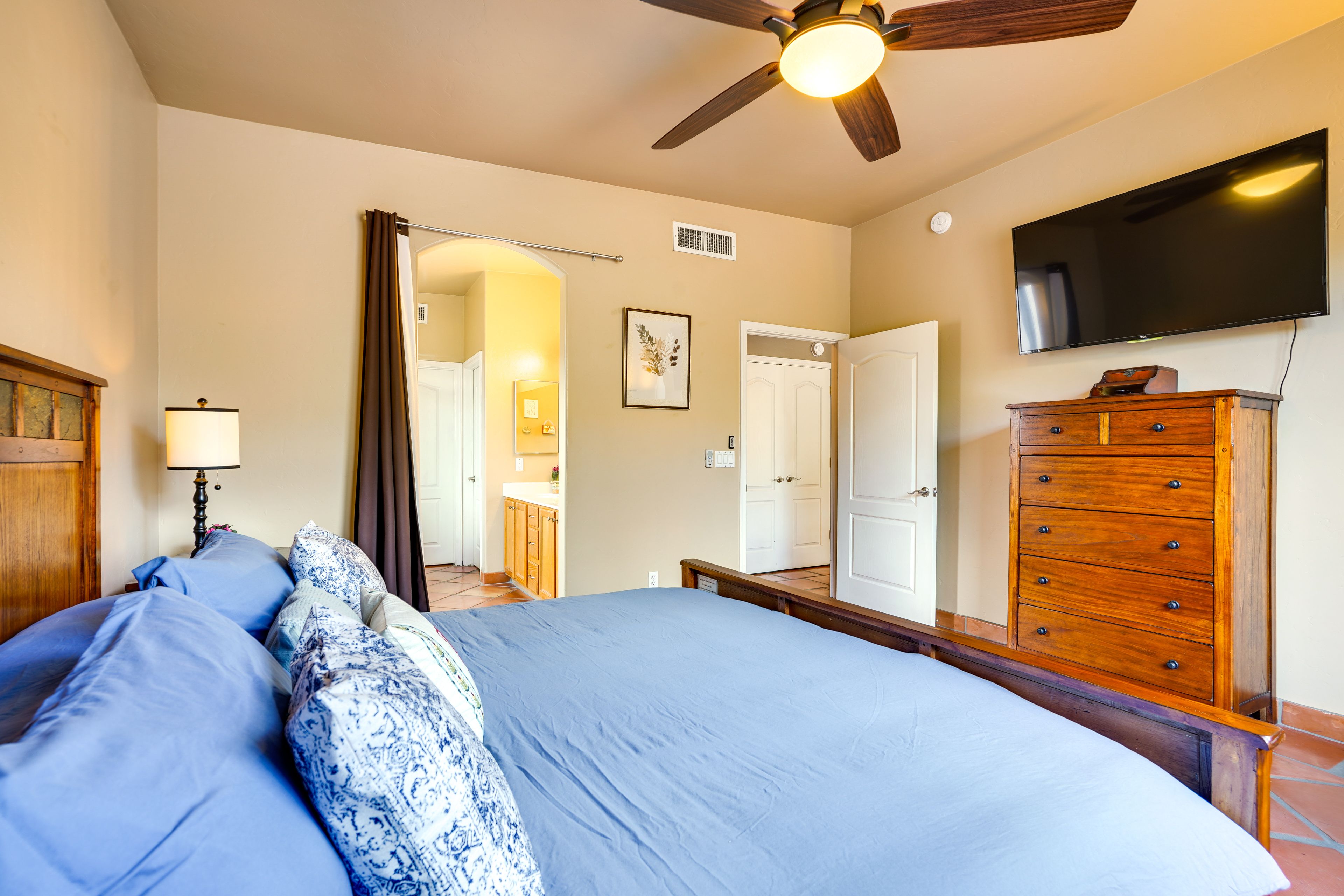 Bedroom 1 | King Bed | Linens Provided | Smart TV