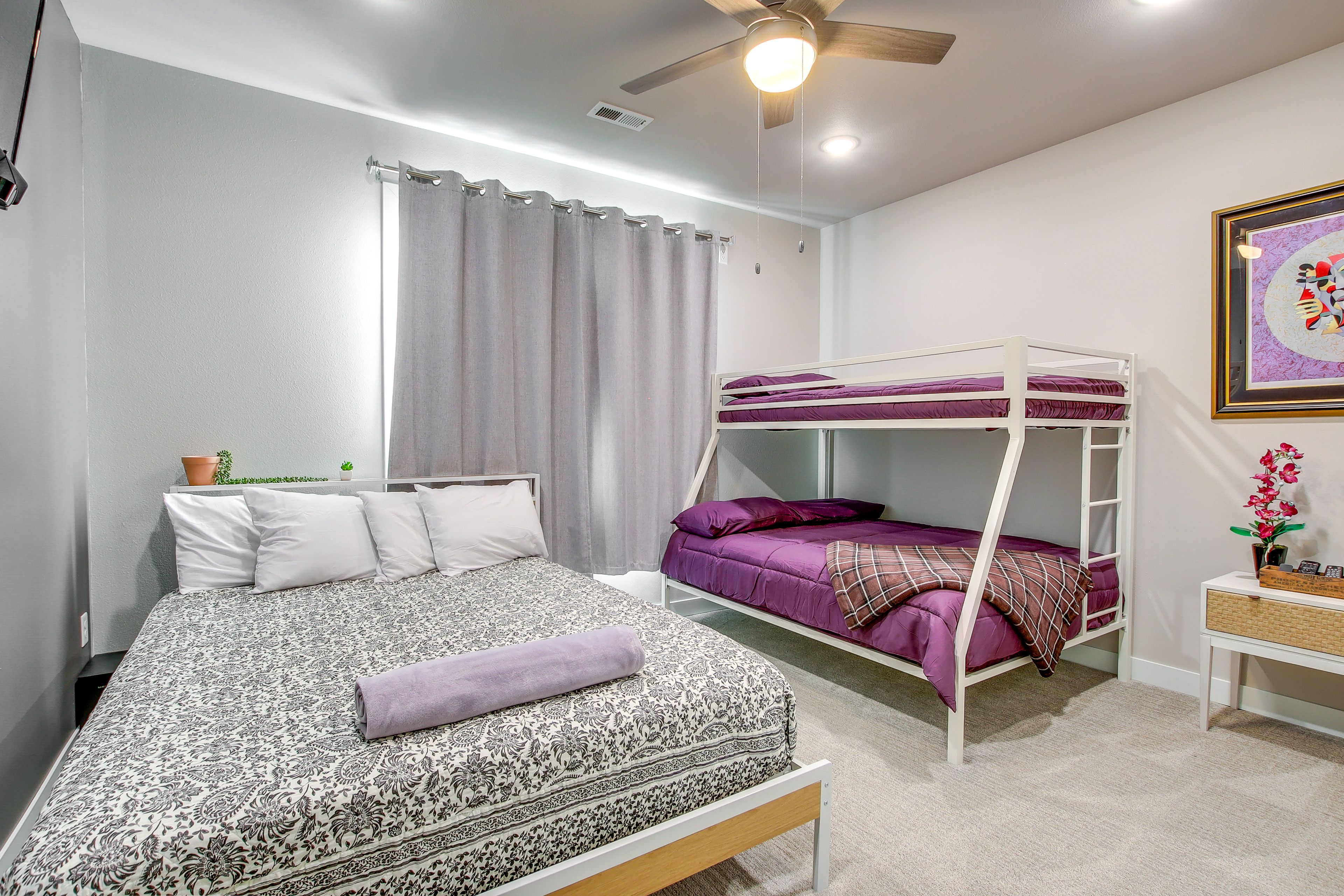 Bedroom 2 | Queen Bed | Twin/Full Bunk Bed | Smart TV