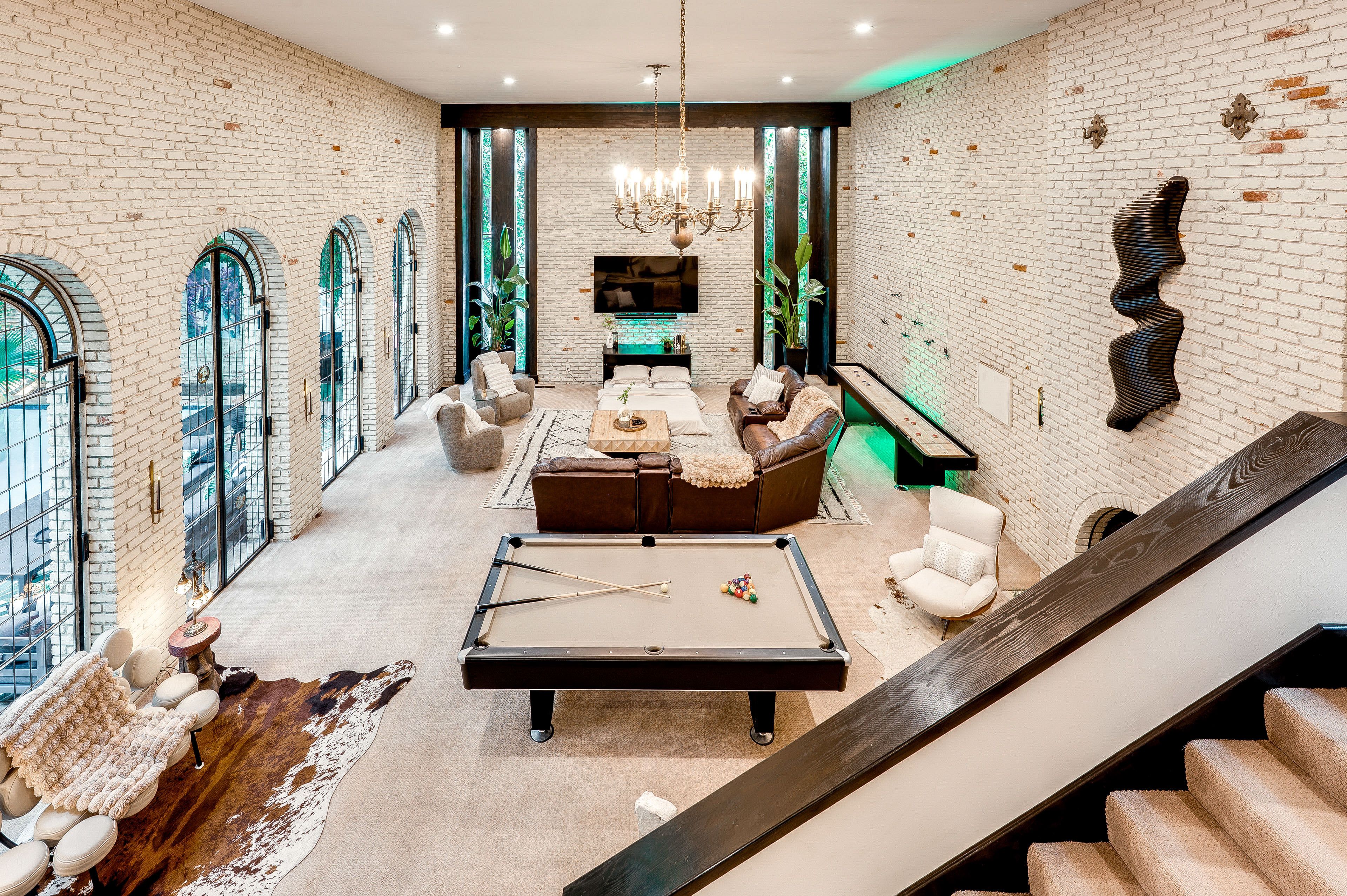 Great Room | 1st Floor | Smart TV w/ Cable | Fireplace | Queen Murphy Bed