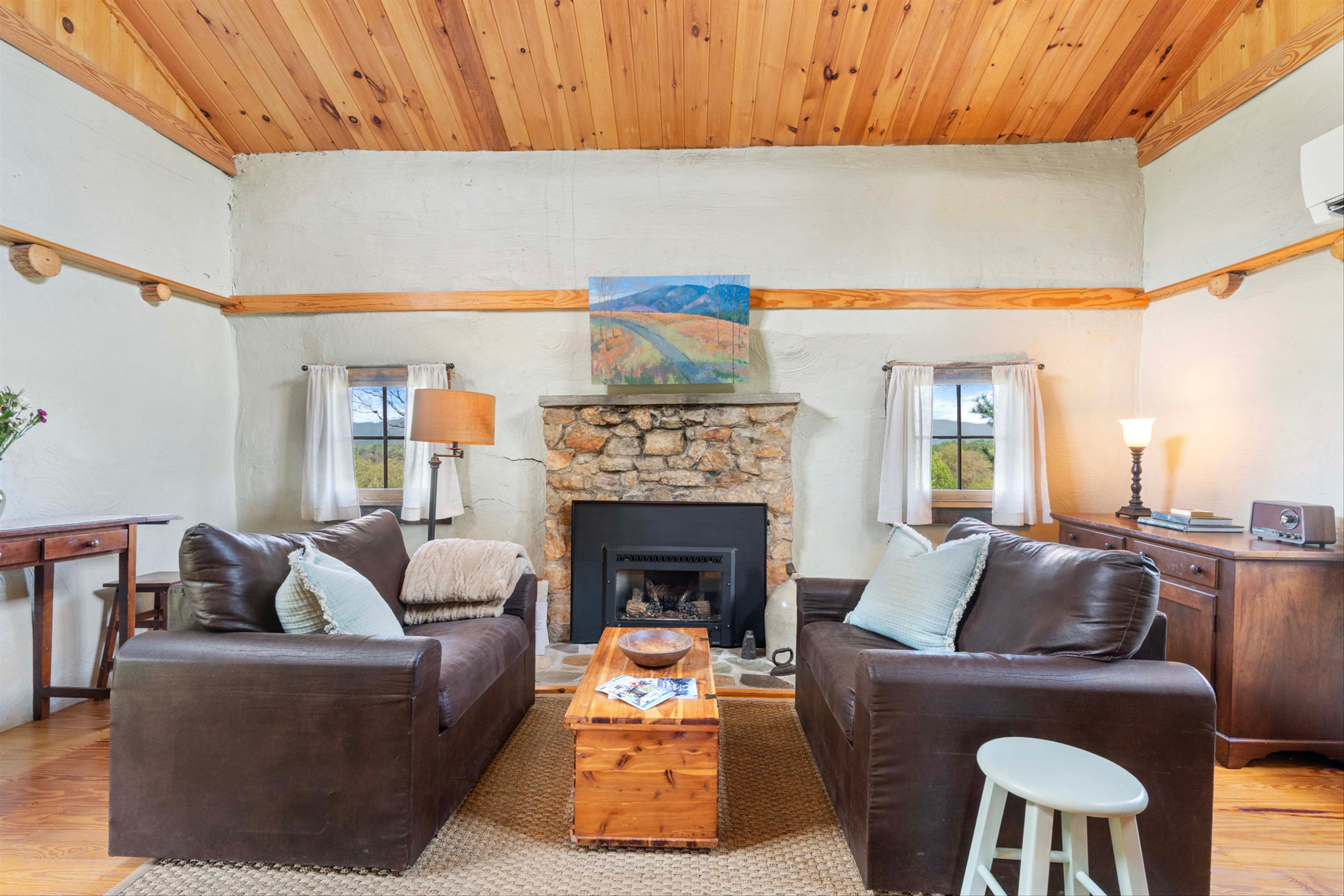 Living Room | Fireplace | Central Heat