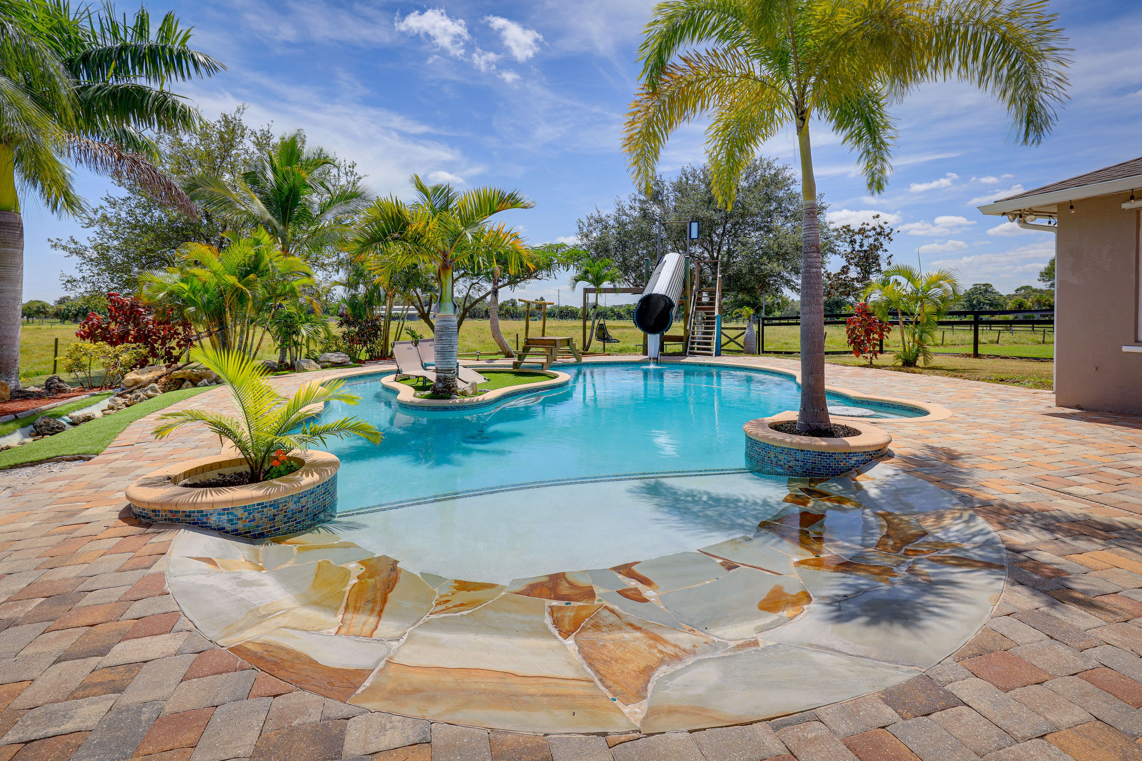 Resor-Style Pool (Depth 1'-6') | Waterslide