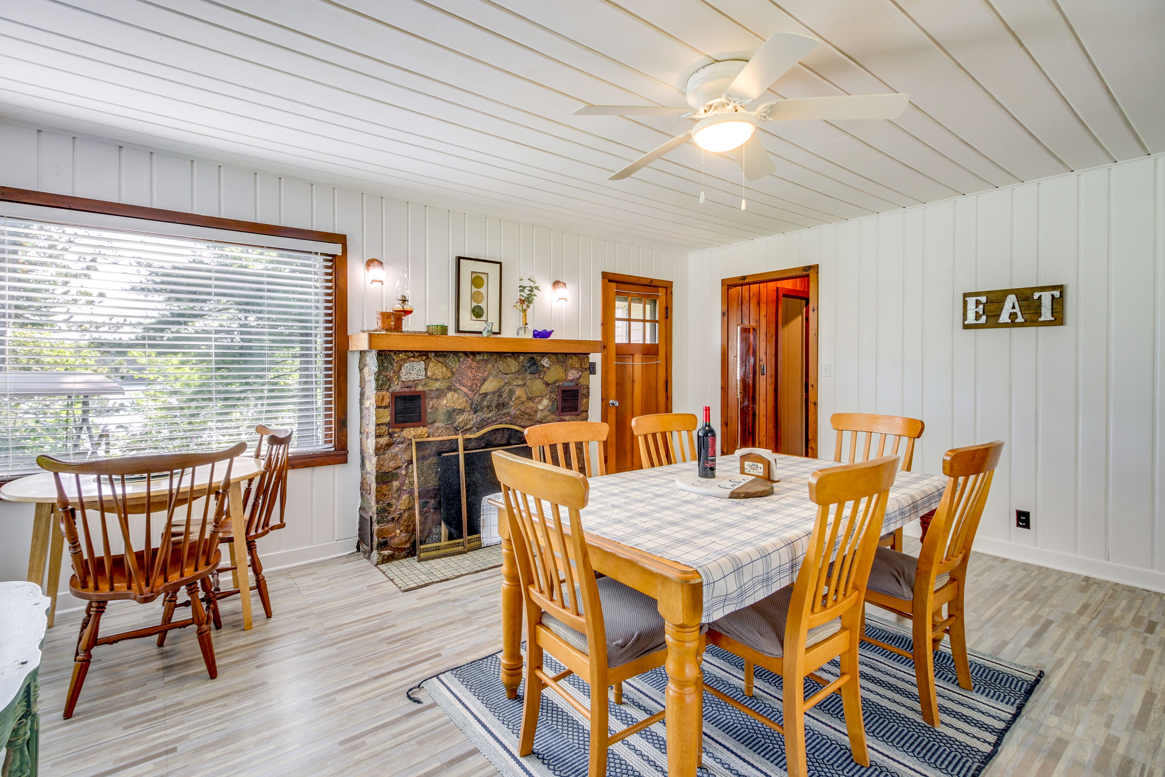 Dining Area | 2 Dining Tables | Dishware/Flatware | Fireplace (Decorative)