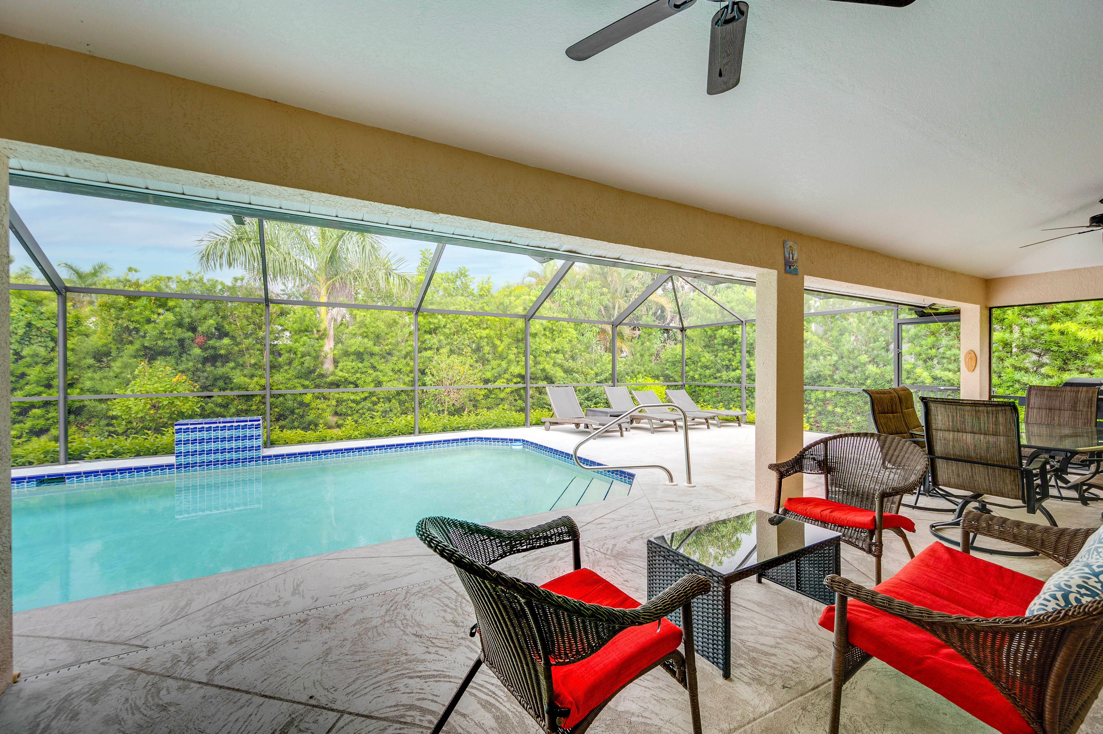Private Backyard Area | Heated Pool | Gas Grill | Dining Area