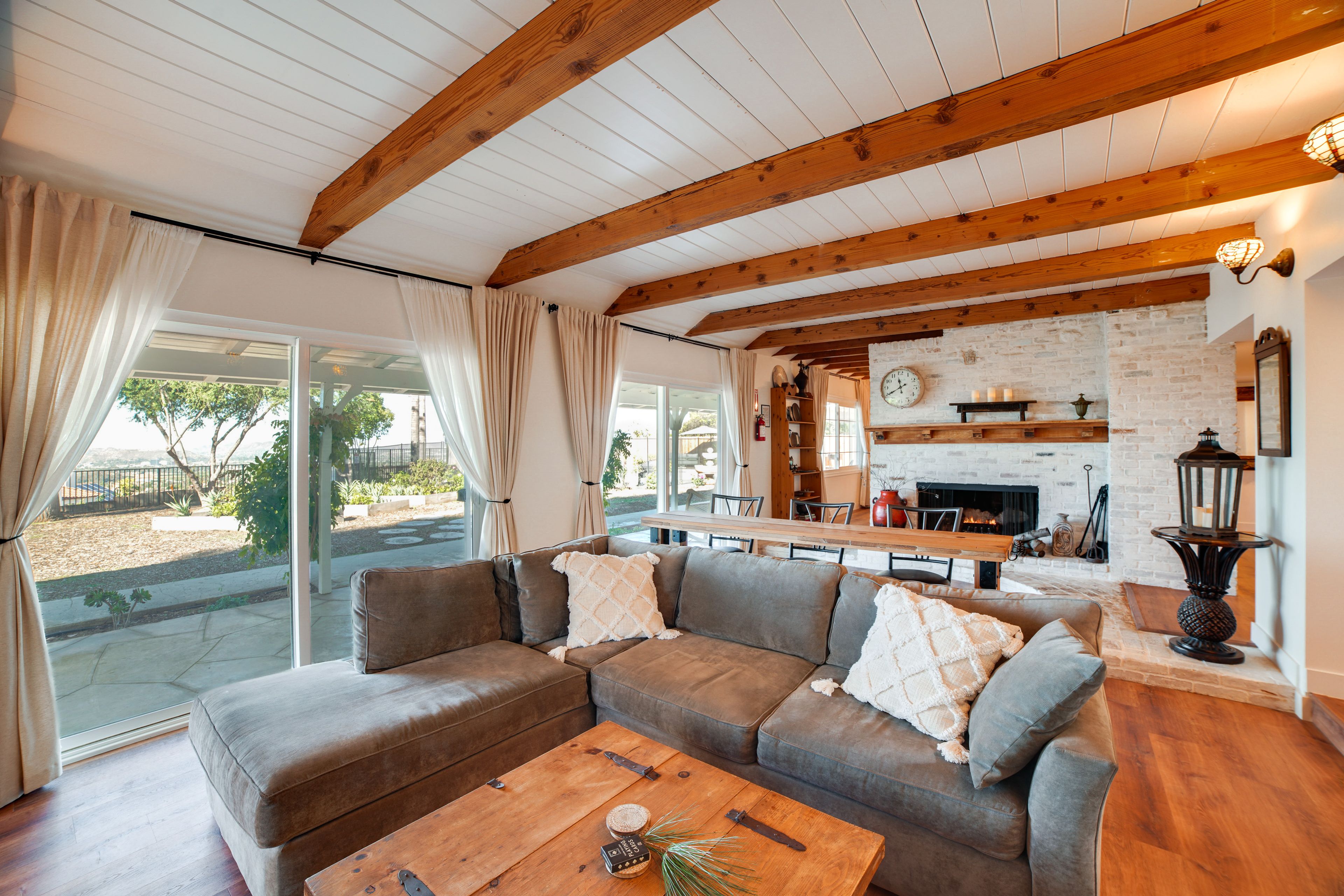 Living Room | 1st Floor | Central Heat & A/C | Free WiFi | Decorative Fireplace