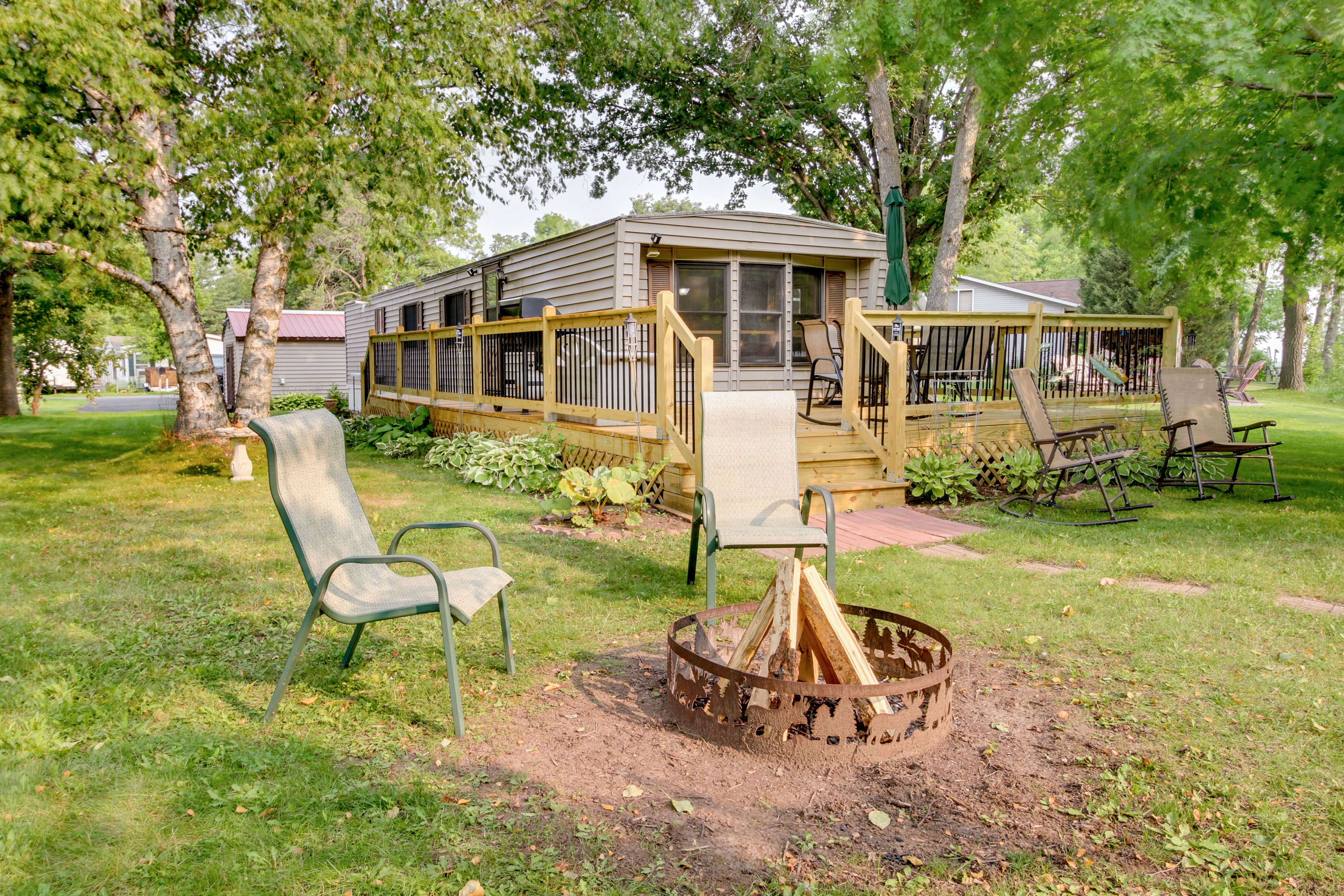 Wahkon Vacation Rental | 2BR | 1BA | 750 Sq Ft | Stairs Required