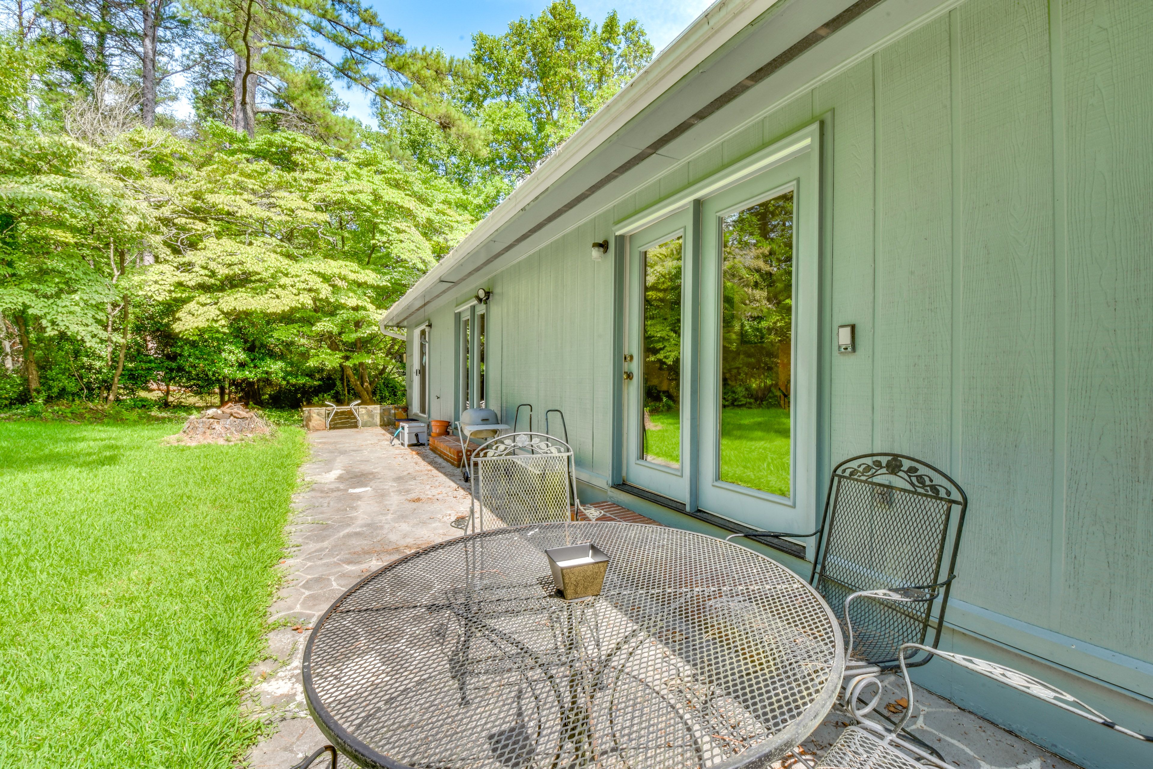 Private Patio | Additional Outdoor Dining Area | Charcoal Grill