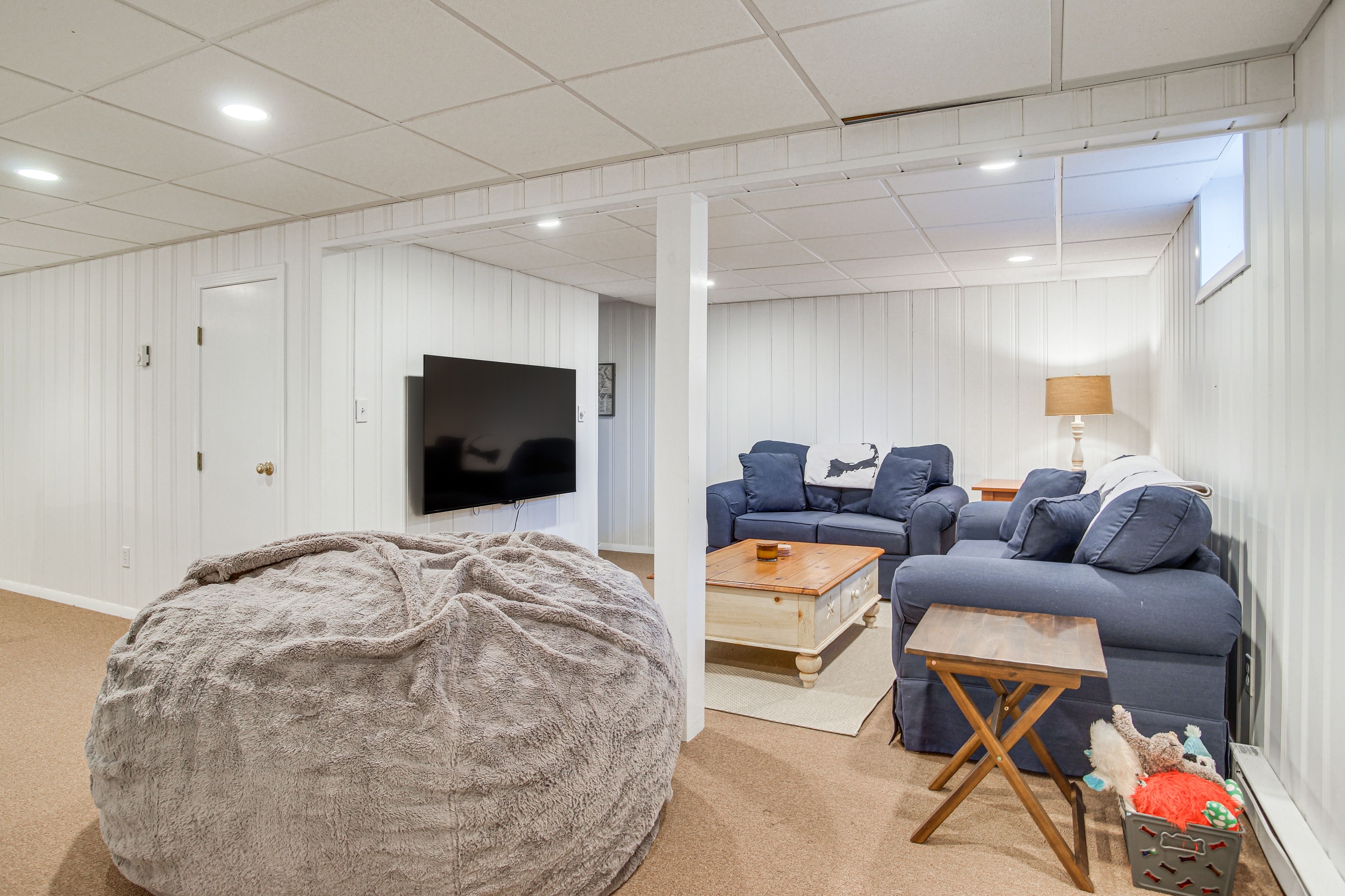 Living Room | Basement | 65" Smart TV | Mini-Split A/C Unit