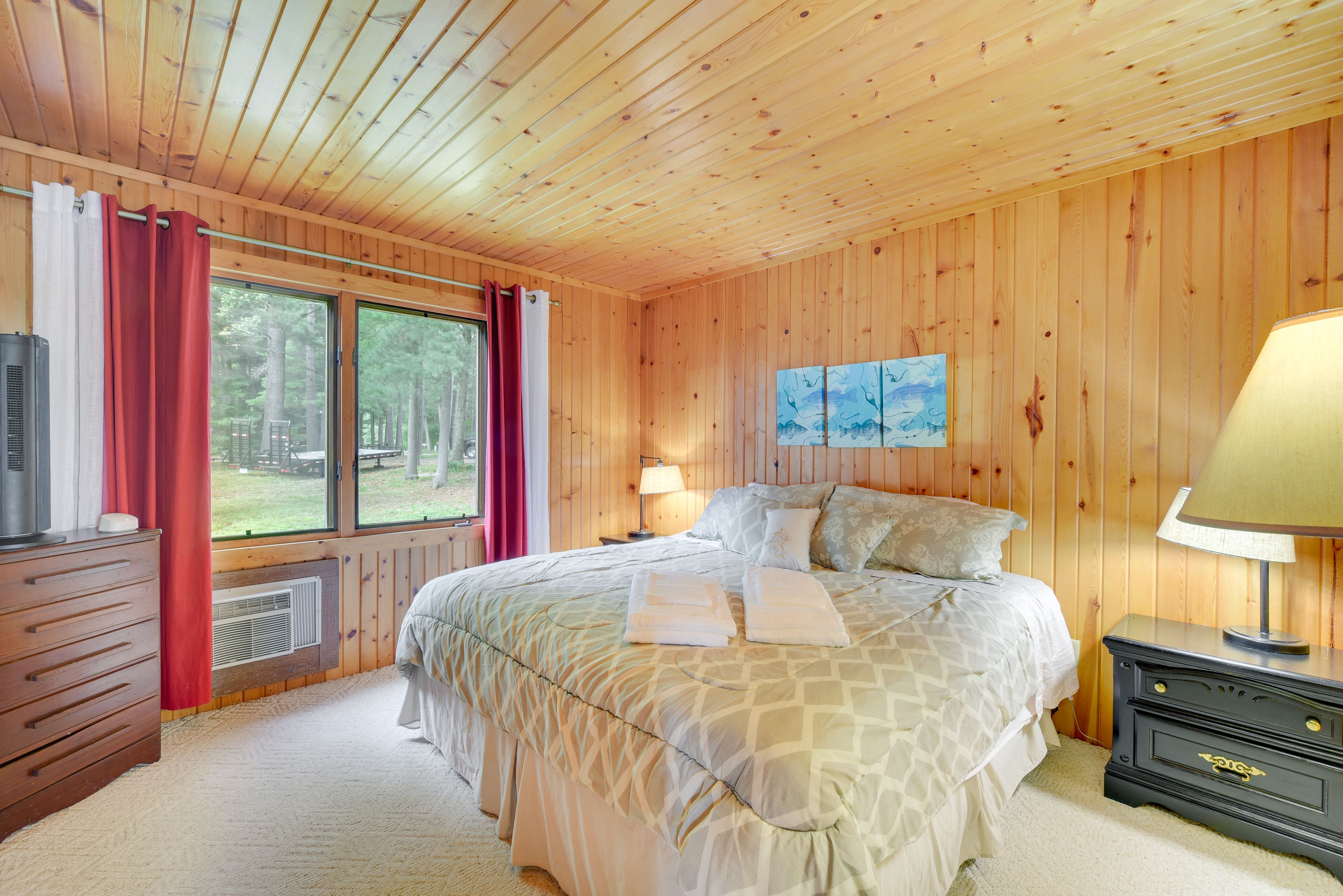 Bedroom | King Bed | A/C Unit