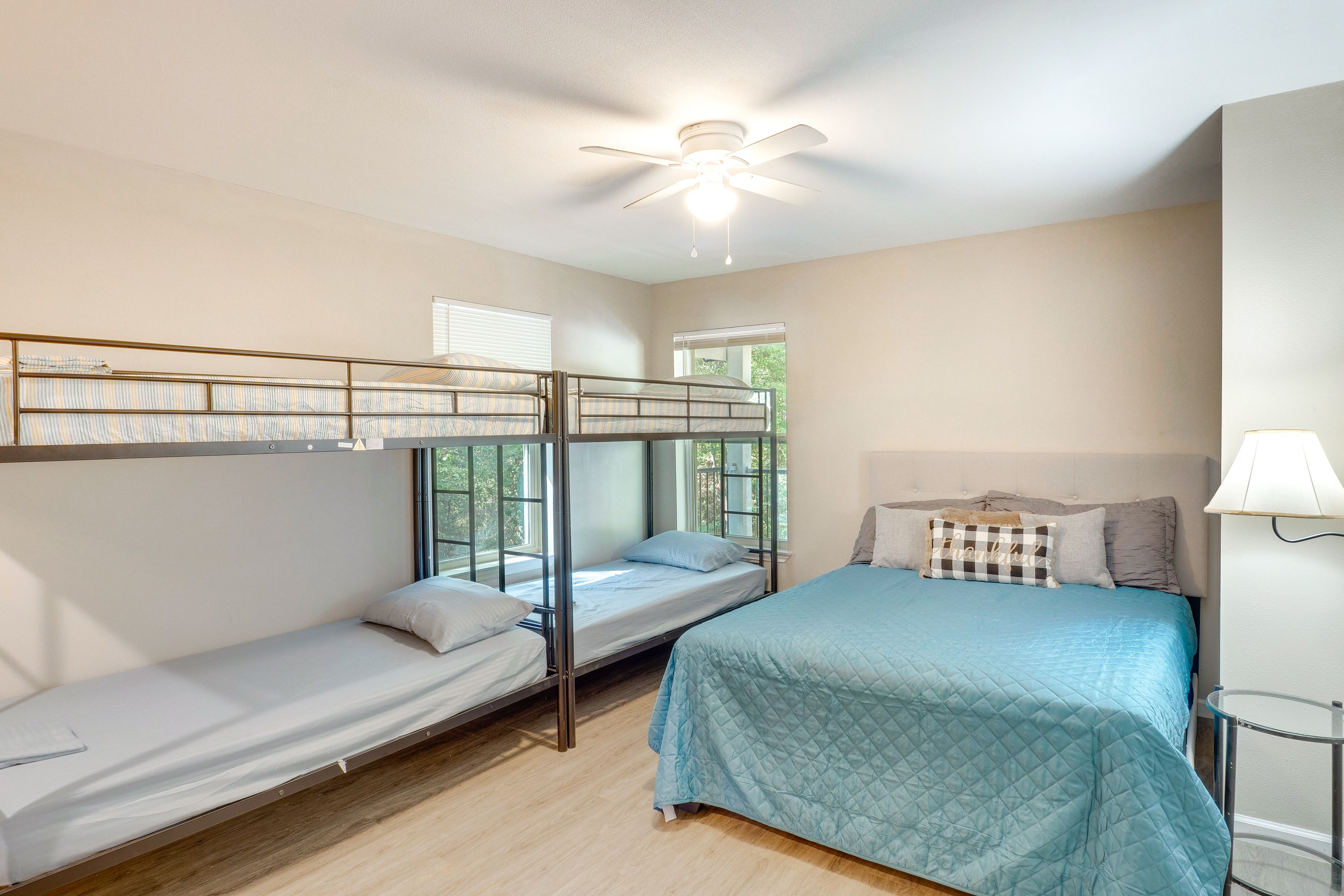 Bedroom 1 | Queen Bed | 2 Twin Bunk Beds