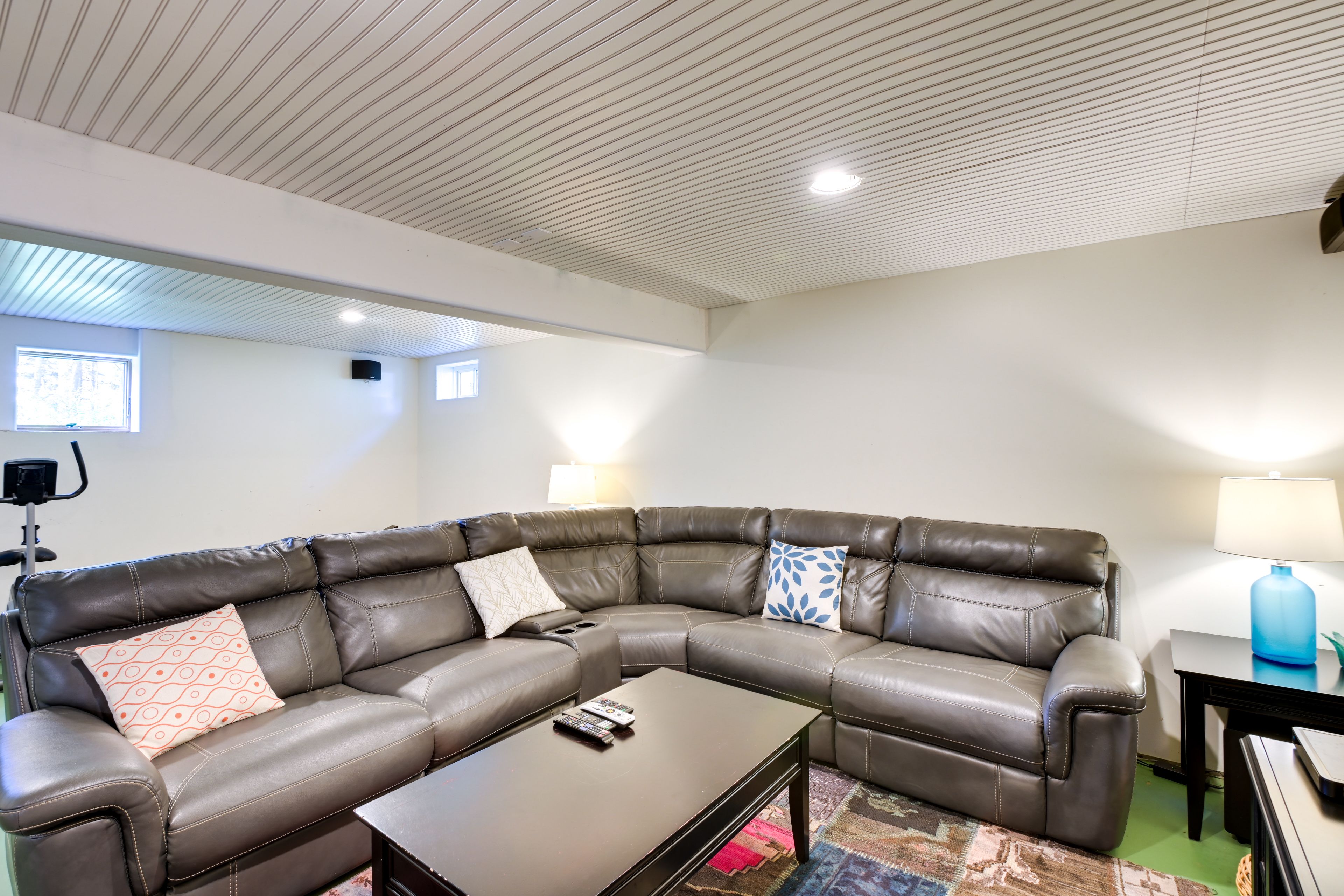 Lower Level | Futon | Laptop-Friendly Workspace