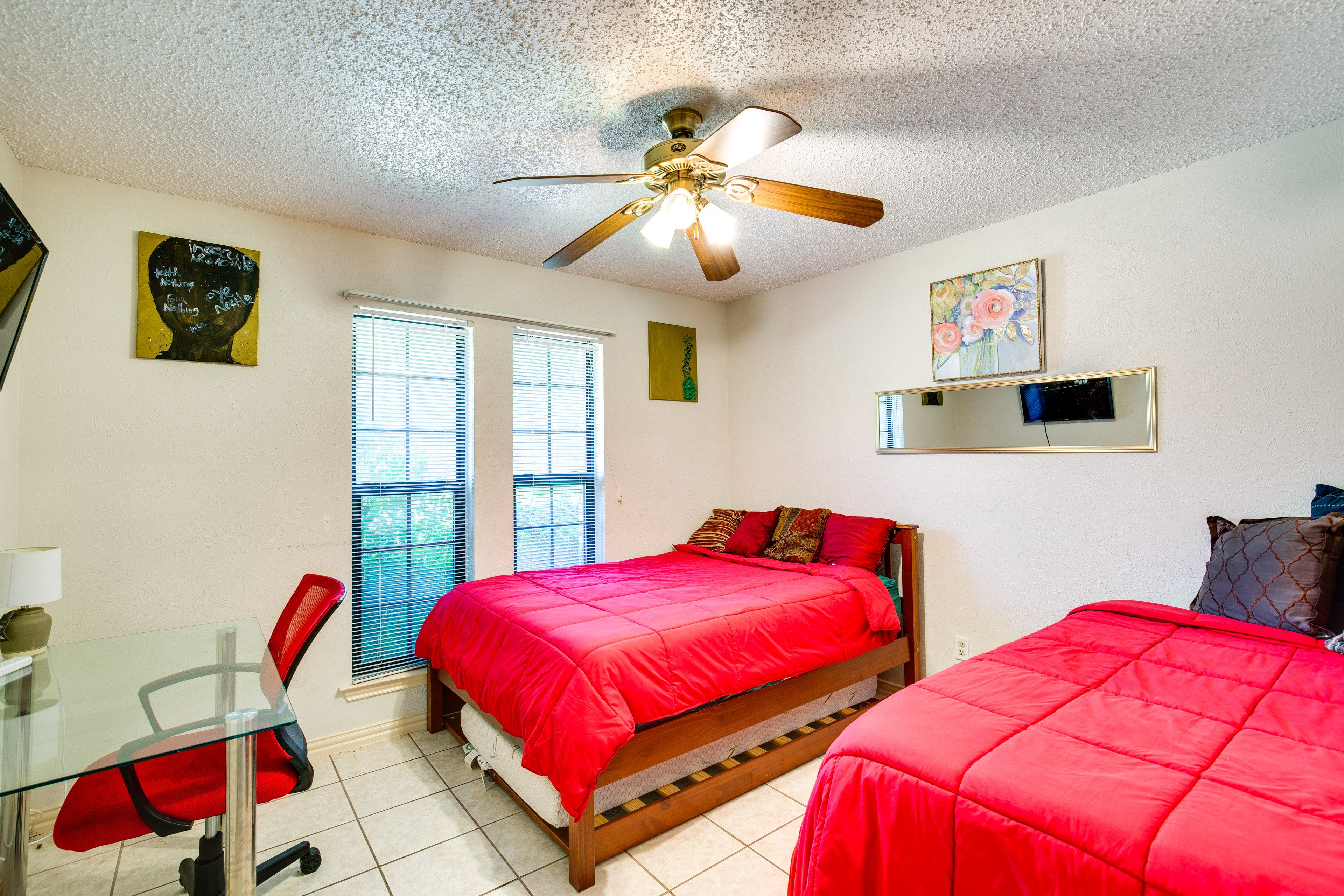 Bedroom 1 | Full Bed | Full Bed w/ Twin Trundle | Laptop-Friendly Workspace
