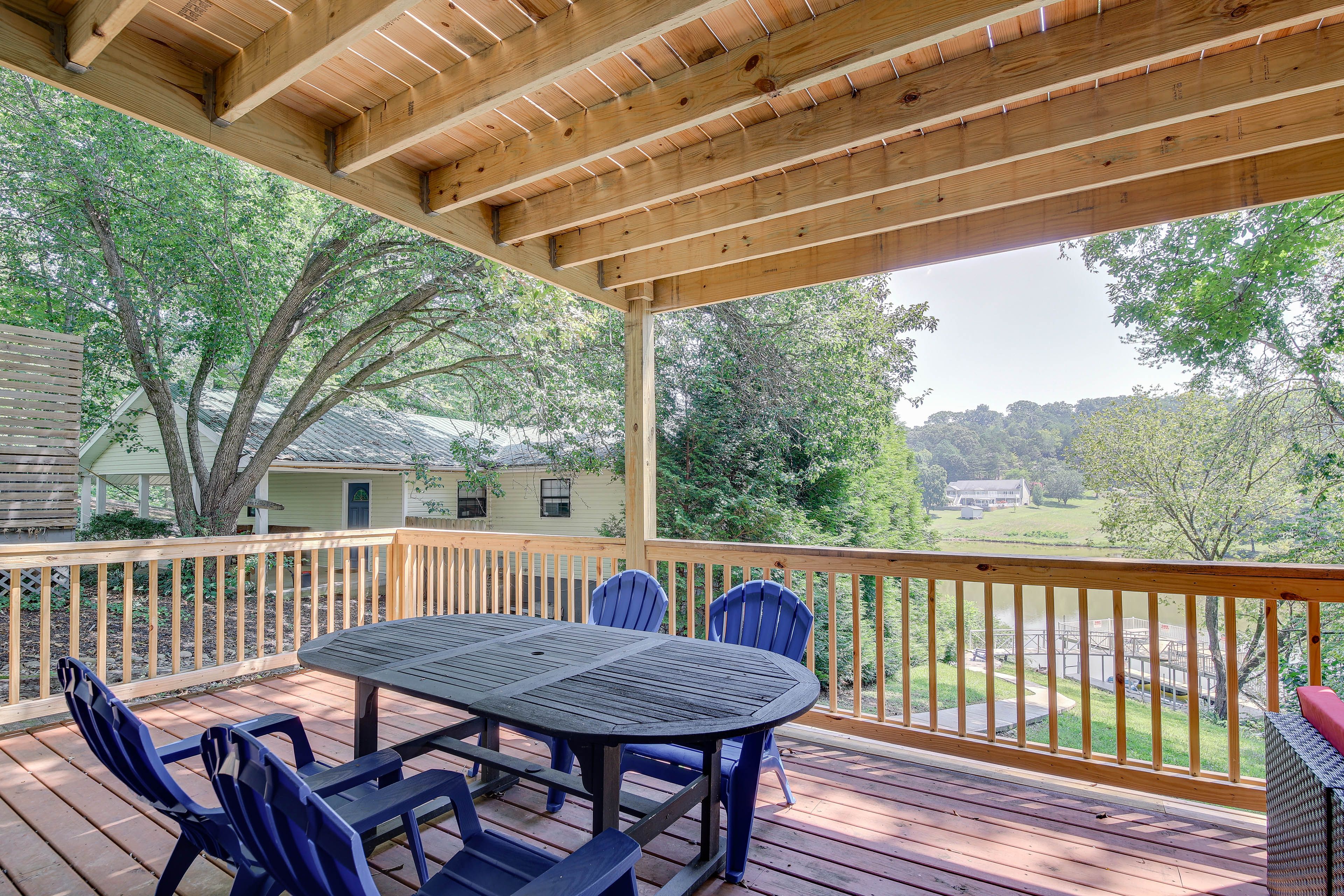 Lower Deck | Dining Area | Private Hot Tub