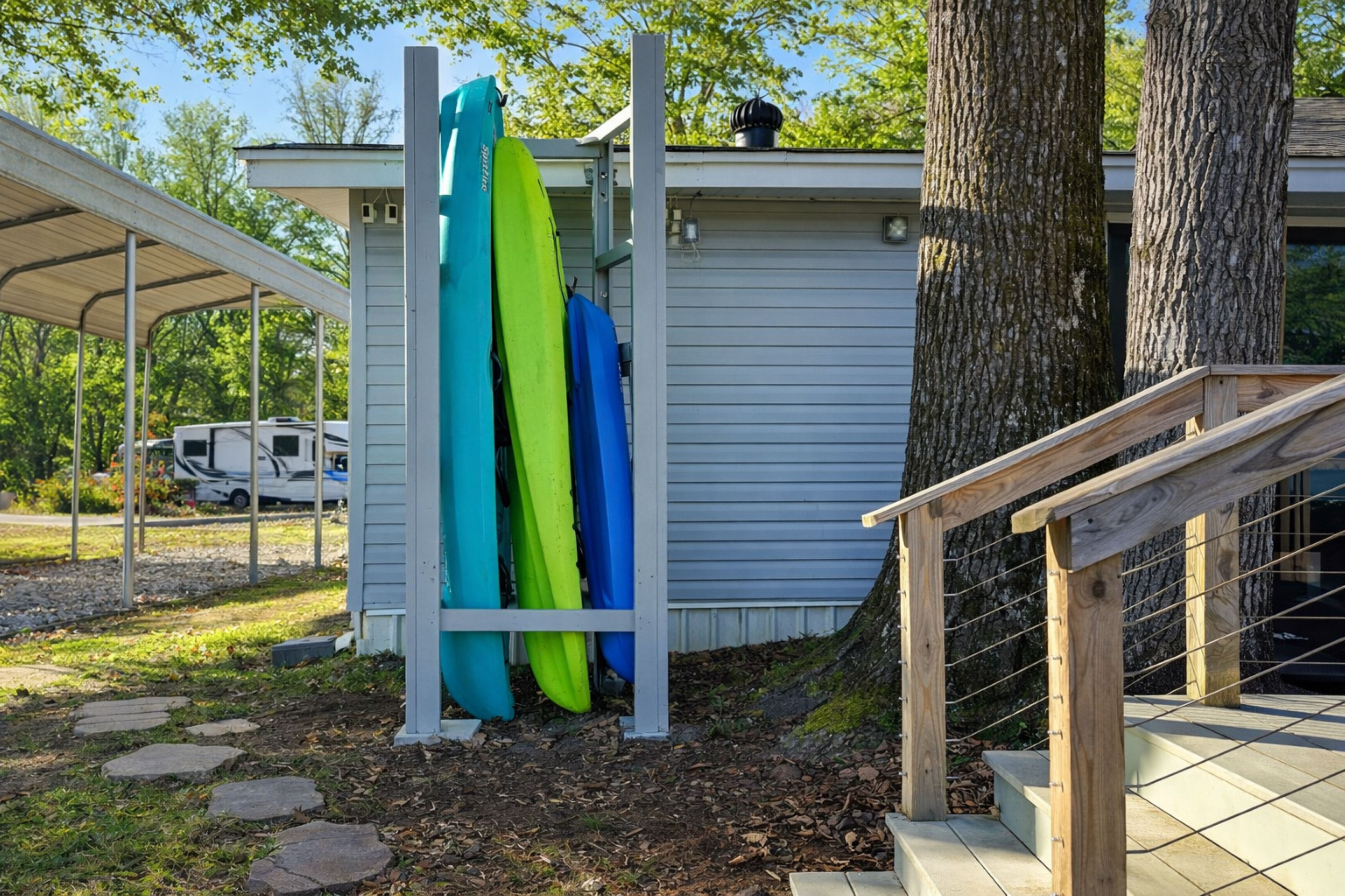 Seasonal Kayaks (2 Adult + 1 Kid, Available March 1-November 1)