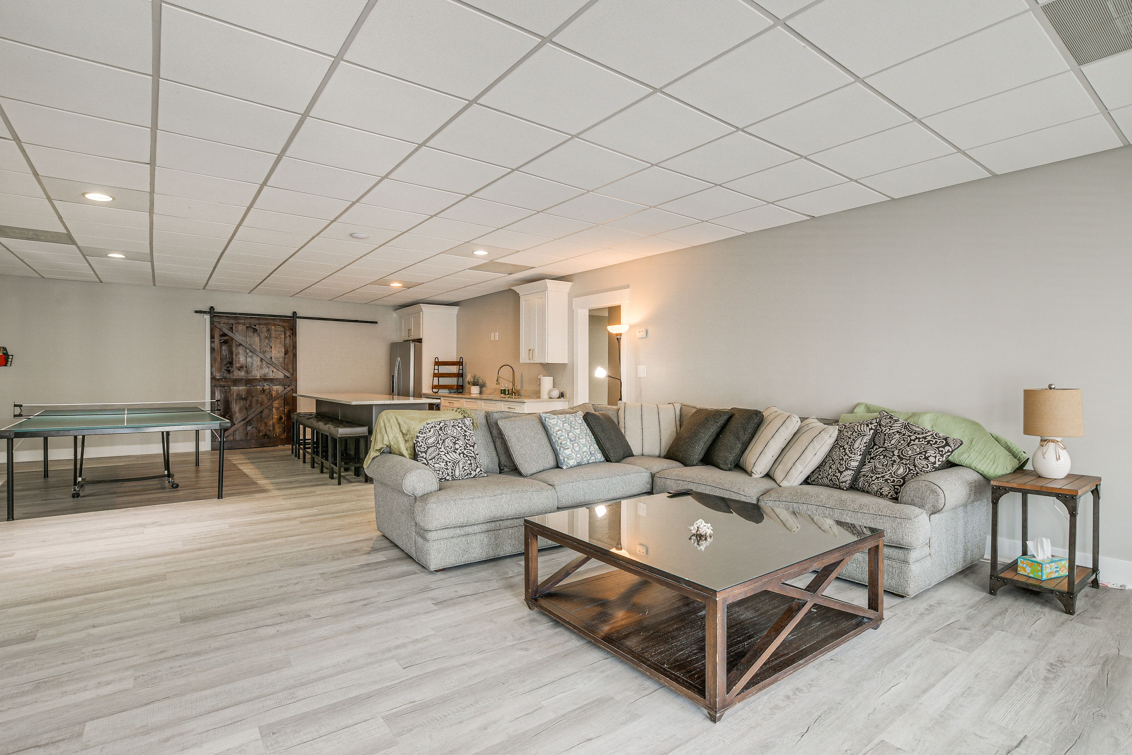 Den | Basement Level | 70" Smart TV | Ping-Pong Table | Deck Access