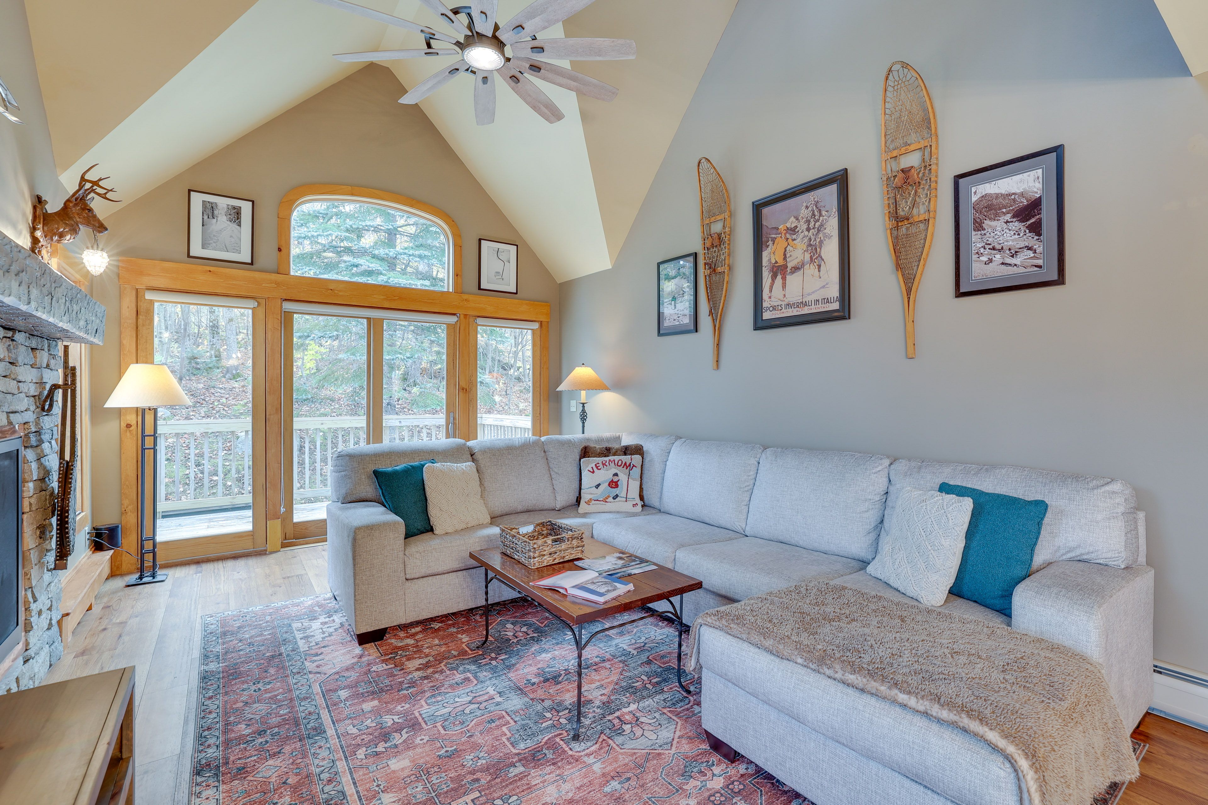 Living Room | Free WiFi | Smart TV | Gas Fireplace | Deck Access