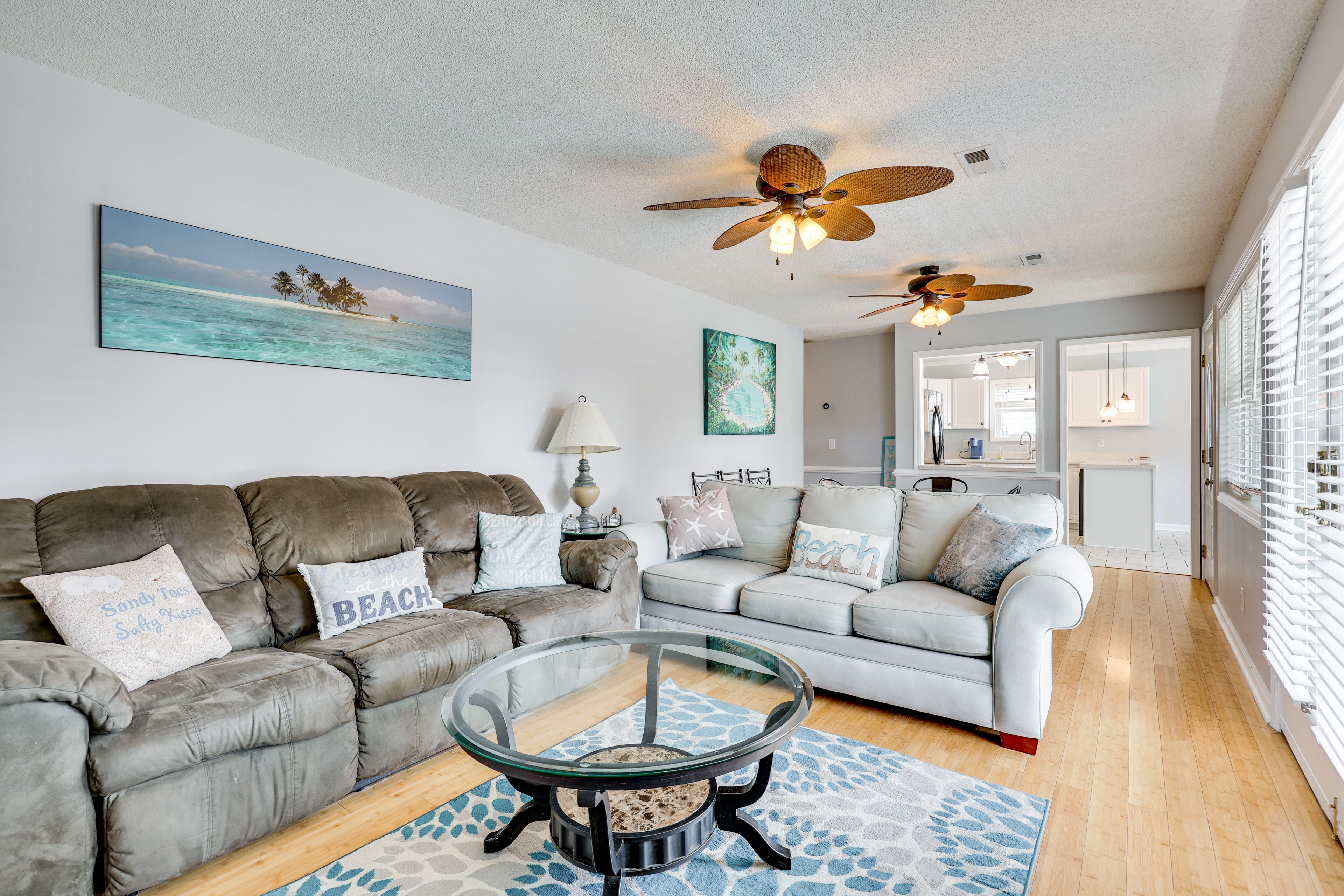 Living Room | 2-Story Home | Central A/C & Heating