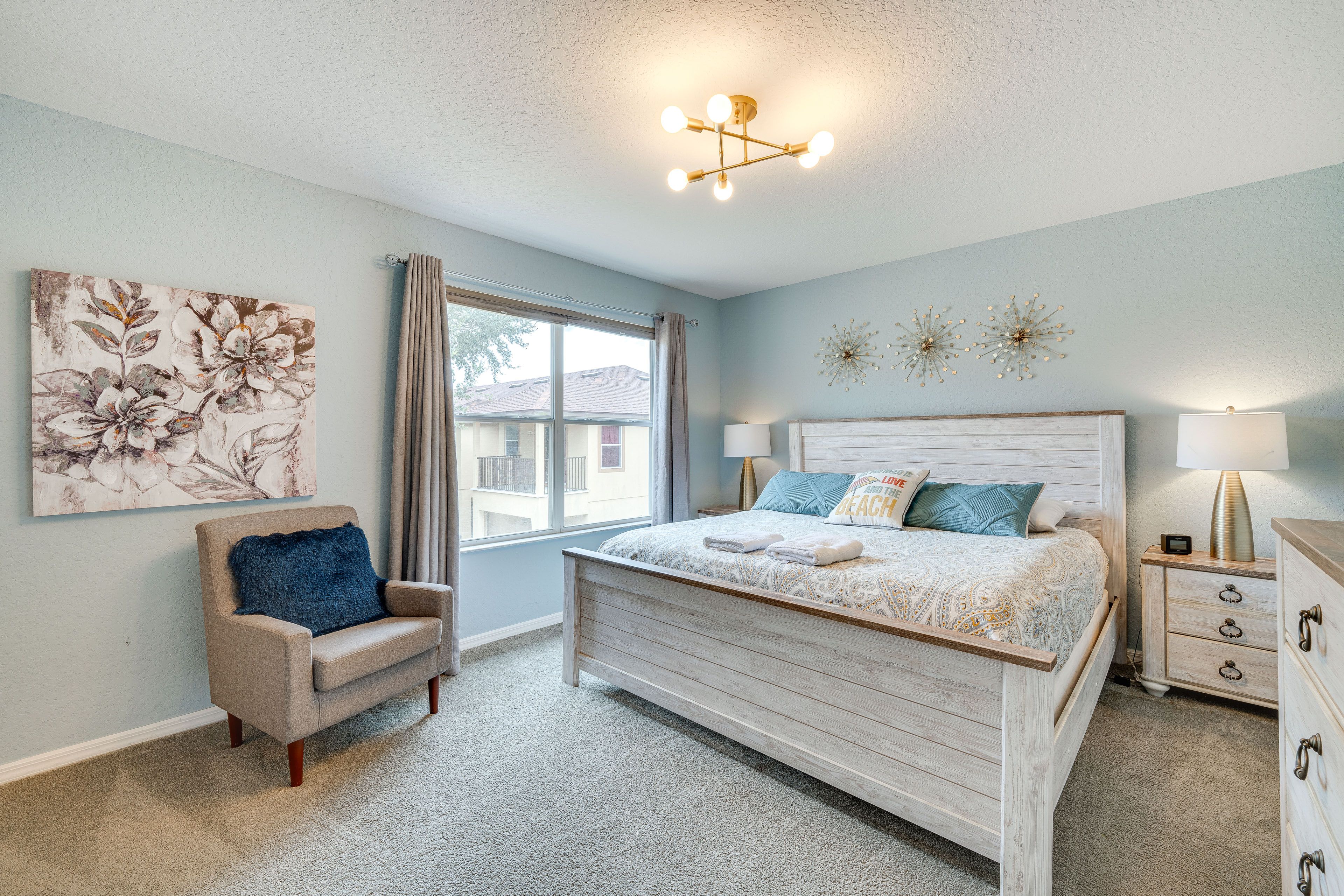 Bedroom 1 | 2nd Floor | King Bed | Linens Provided | Smart TV