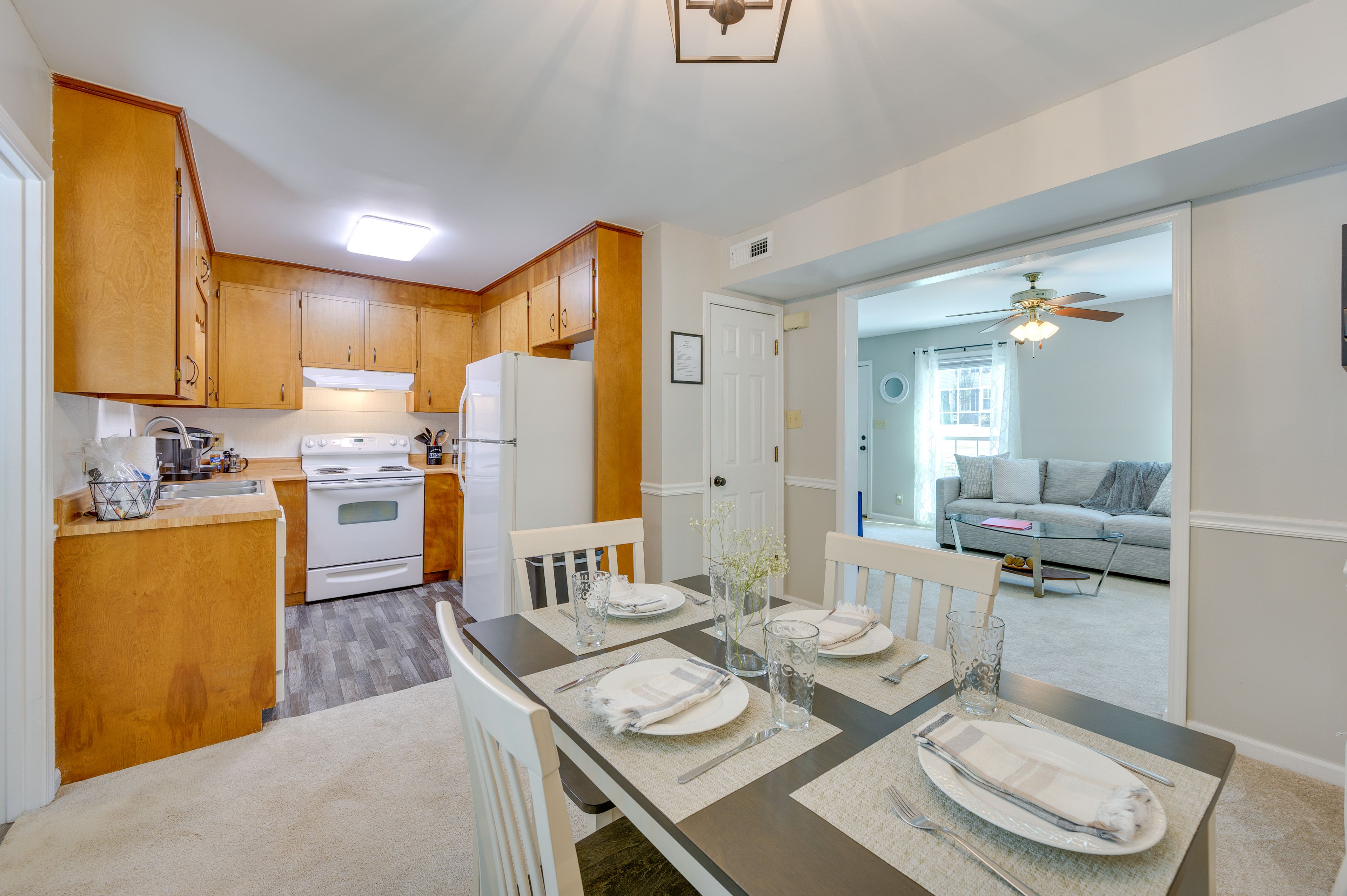 Dining Area & Kitchen | 1st Floor | Free WiFi | Central A/C & Heating