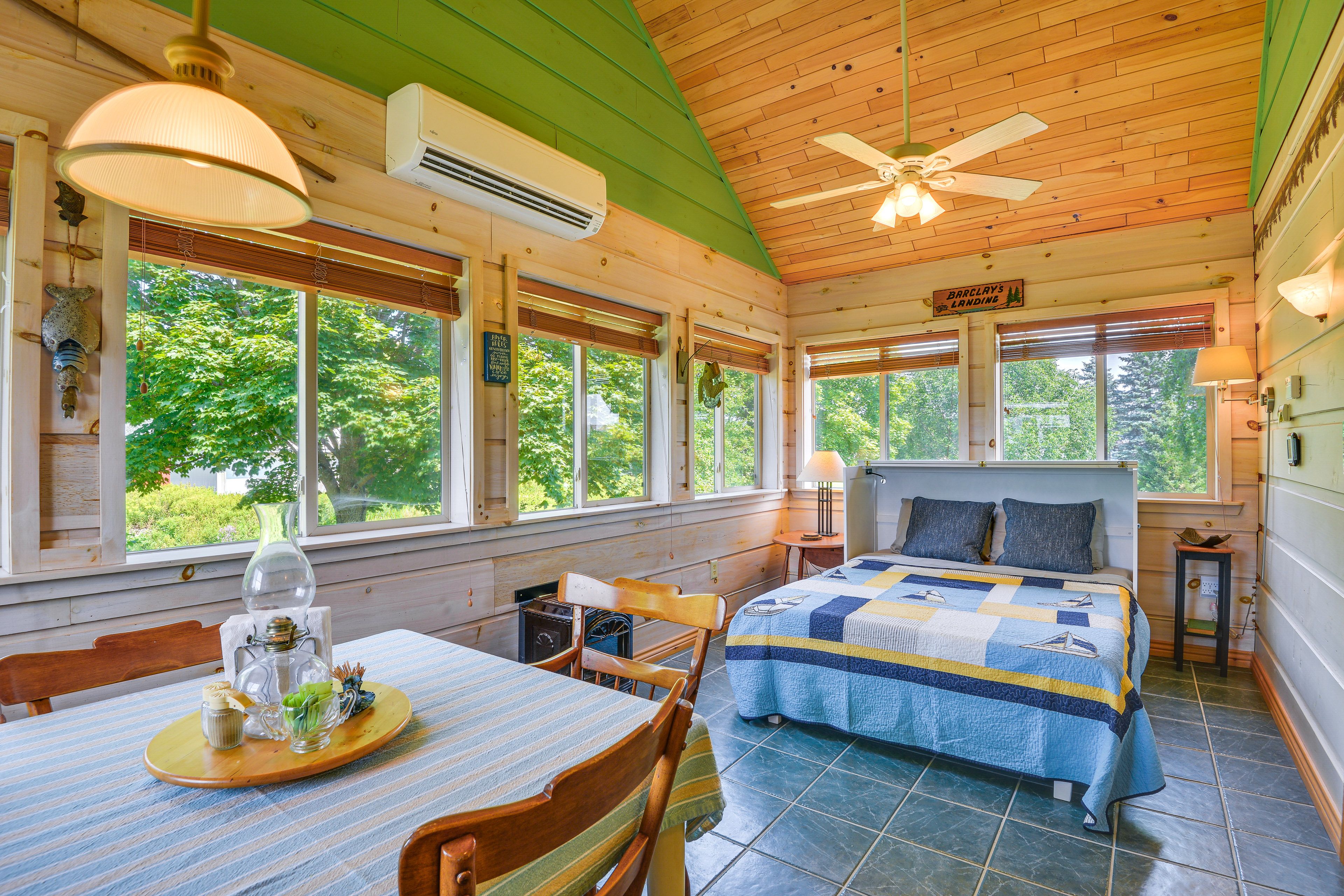 Sunroom | Queen Murphy Bed | Dining Table | Dishware & Flatware