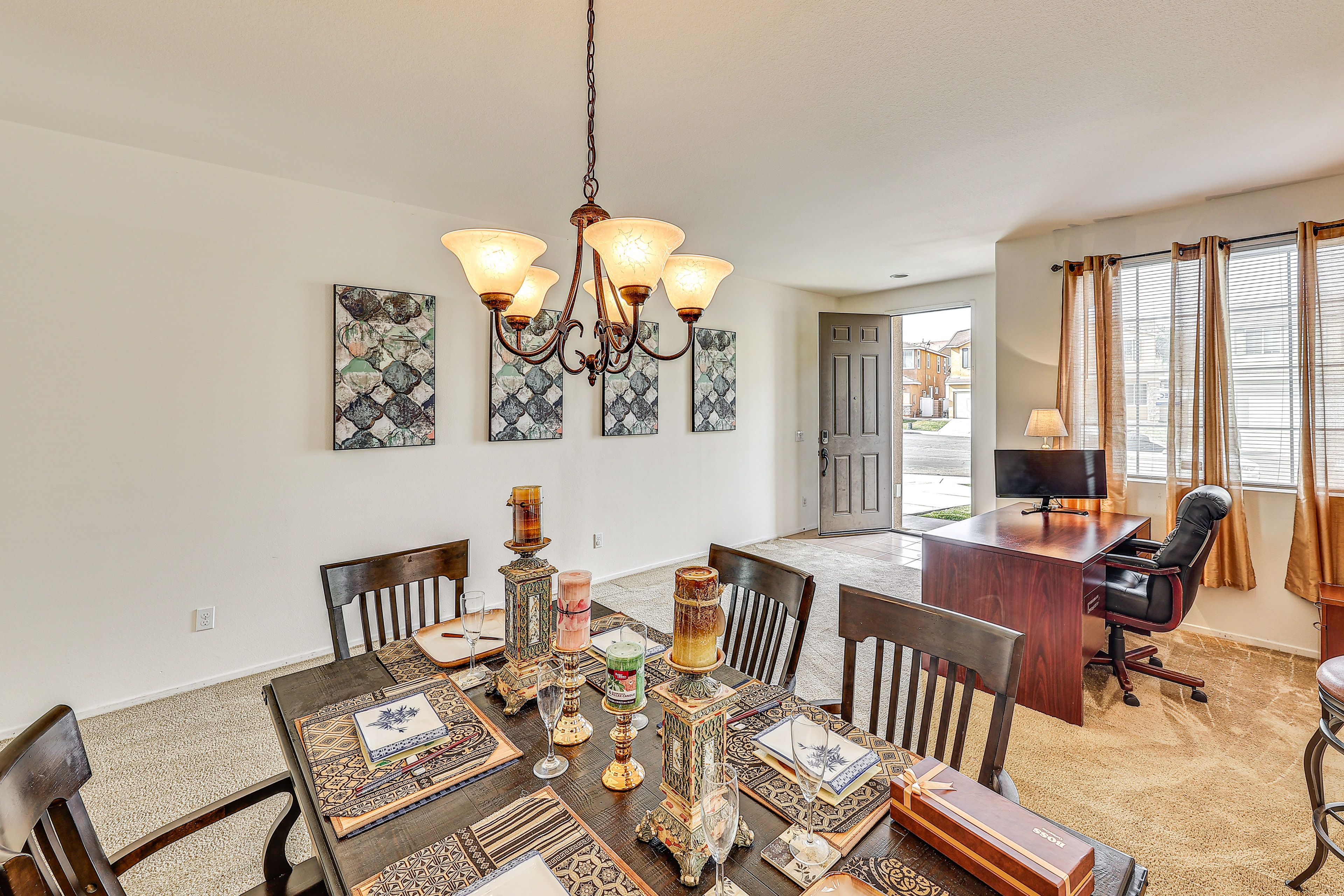 Dining Room | 1st Floor | Dishware + Flatware | Dedicated Workspace