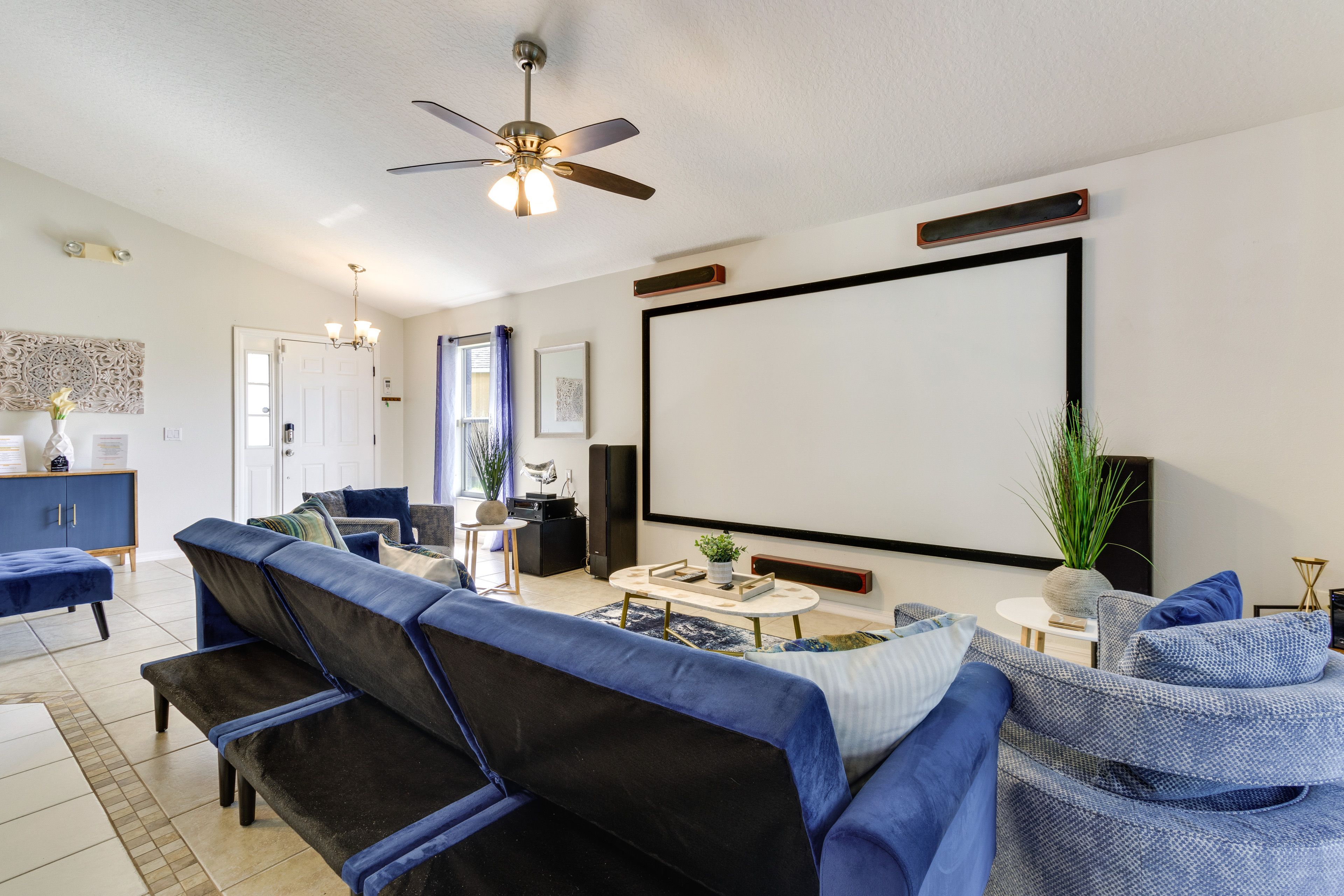 Living Room | Home Theater | Sleeper Sofa | Central Air Conditioning/Heat