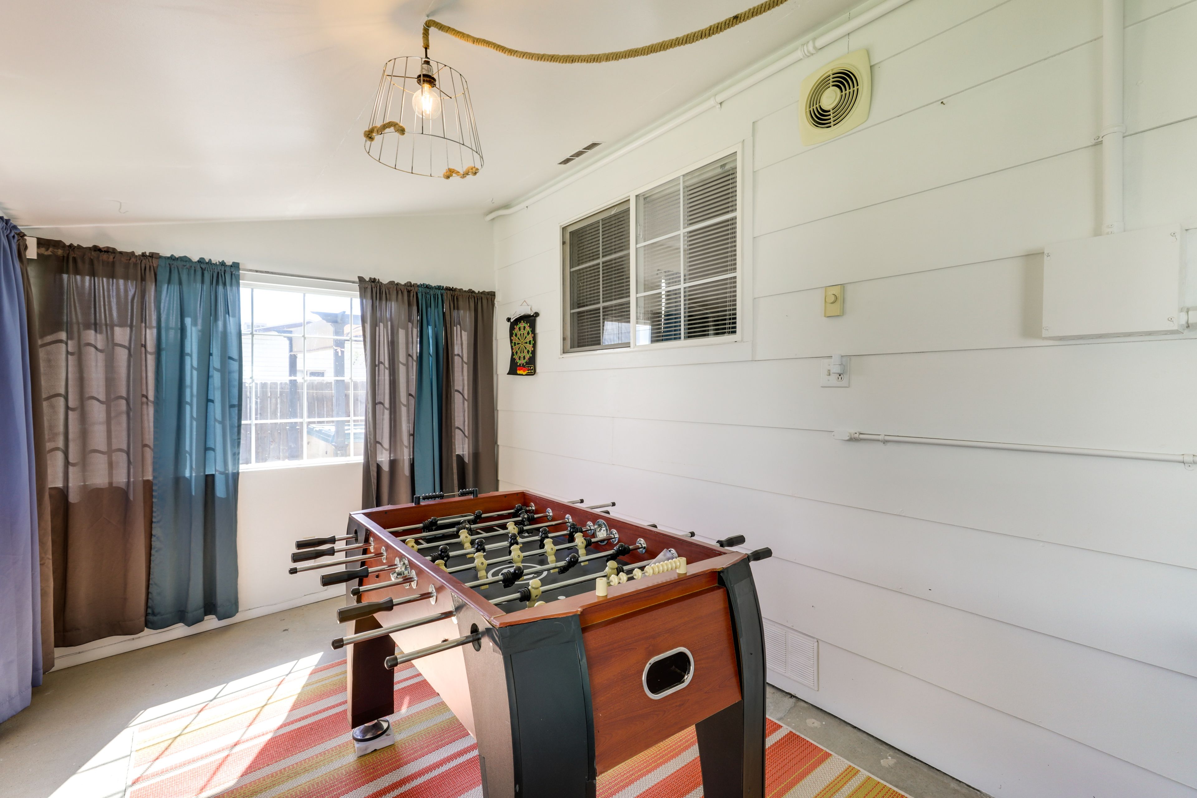 Game Room | Foosball Table | Darts | Queen Air Mattress Available