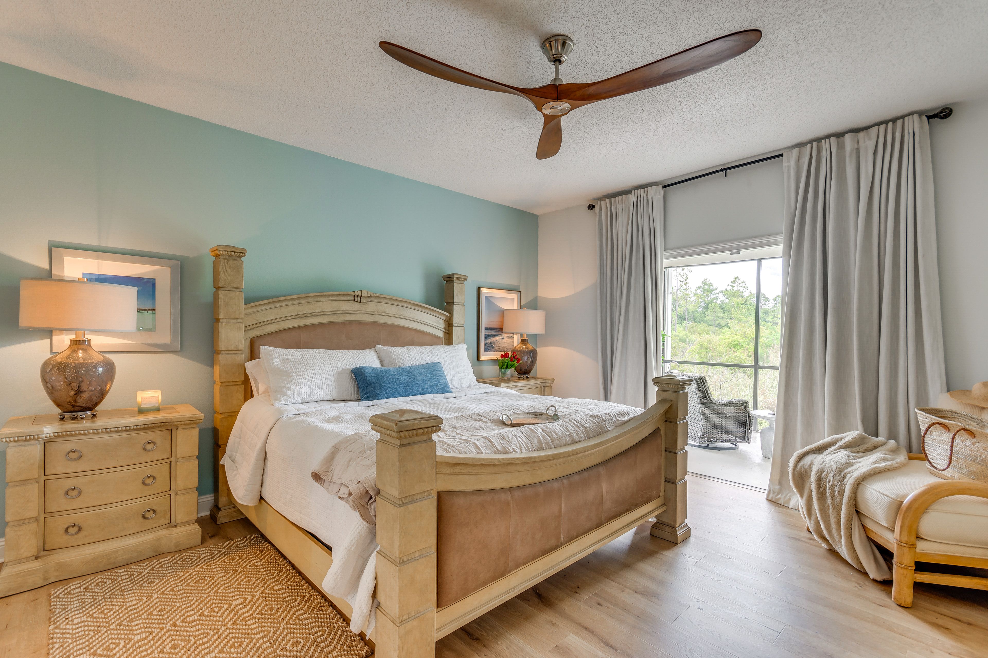 Bedroom 1 | 1st Floor | King Bed | Smart TV | Patio Access | Linens Provided