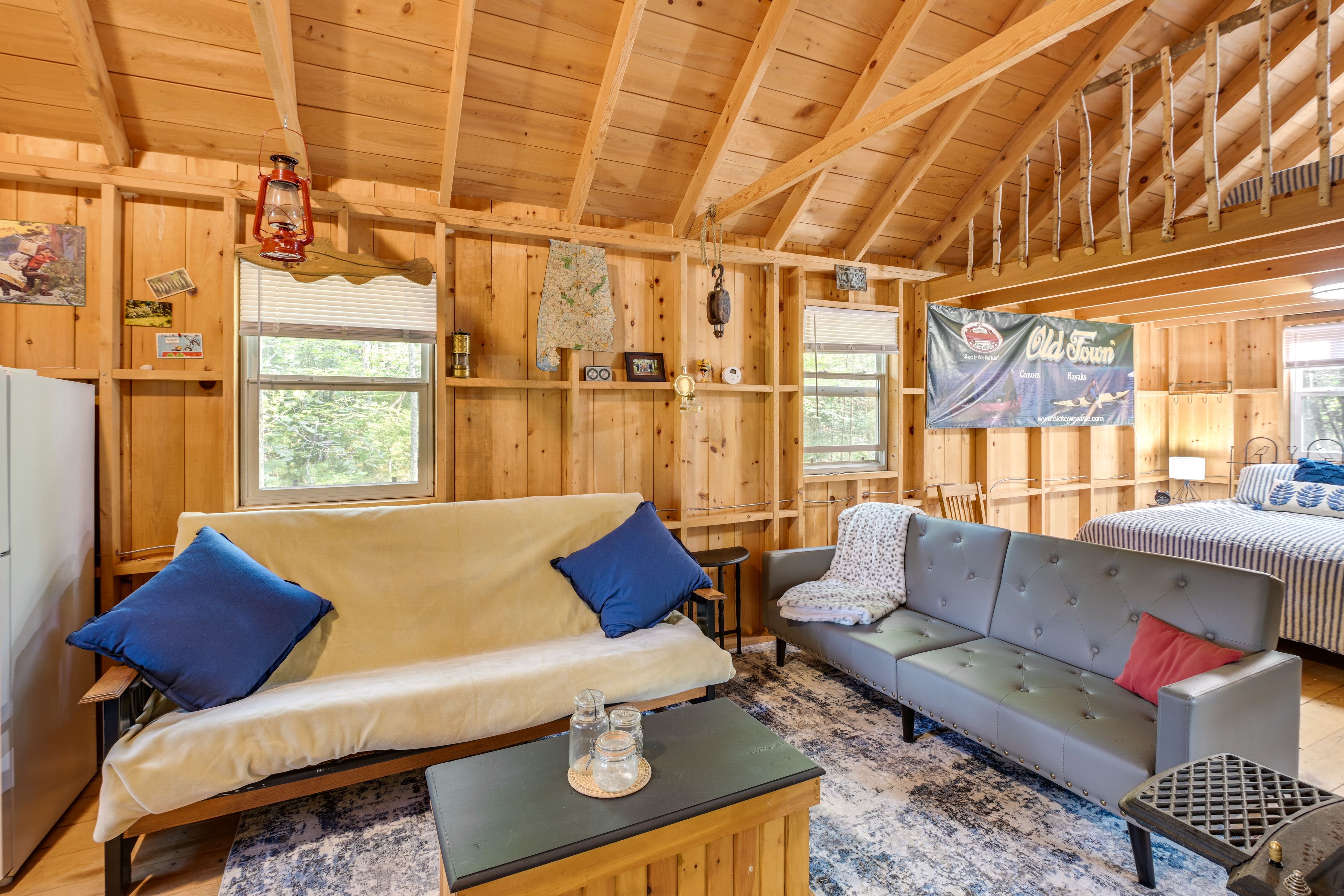 Living Area | Full Futon | Wood-Burning Stove | Main Floor