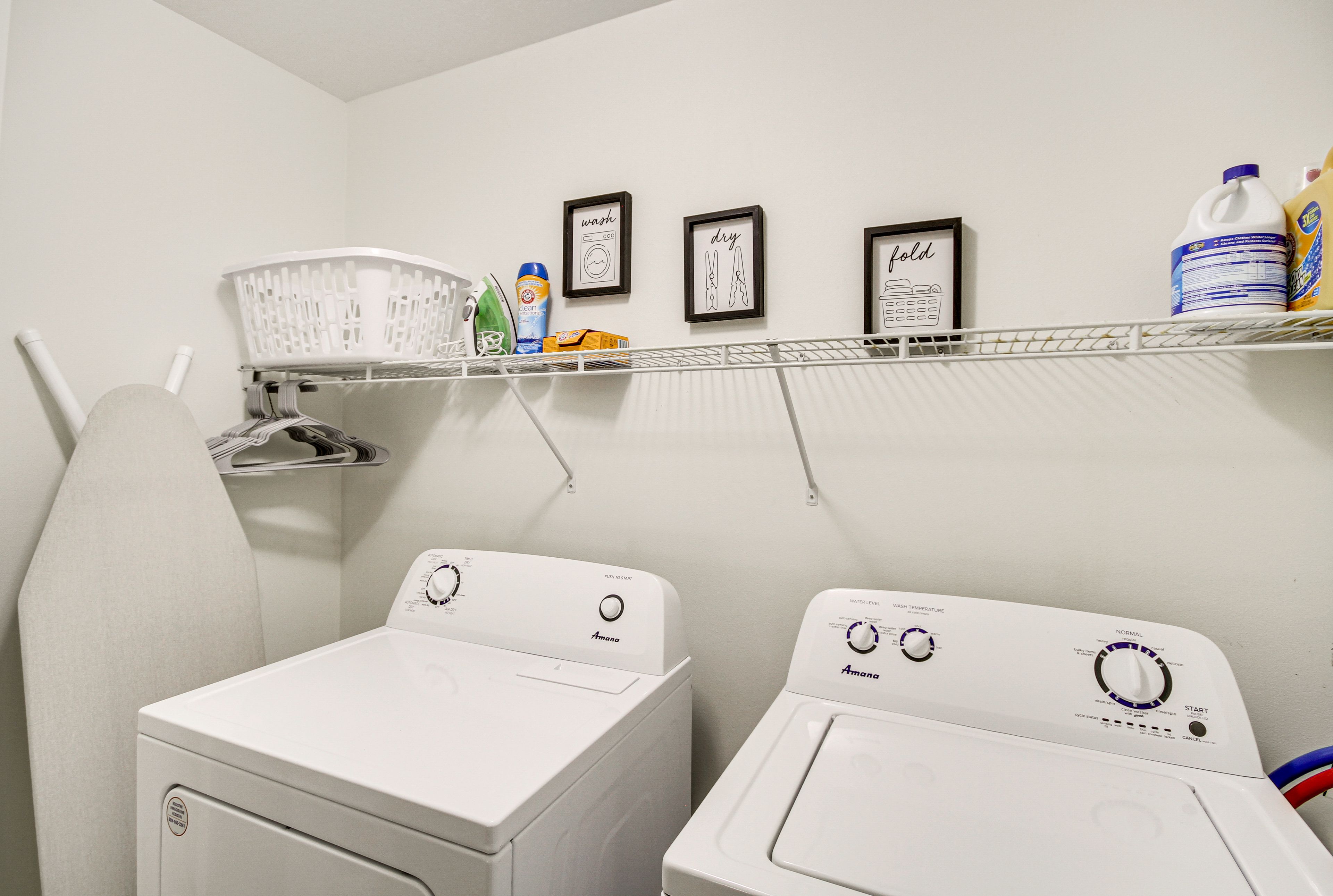 Washer & Dryer | Detergent Provided