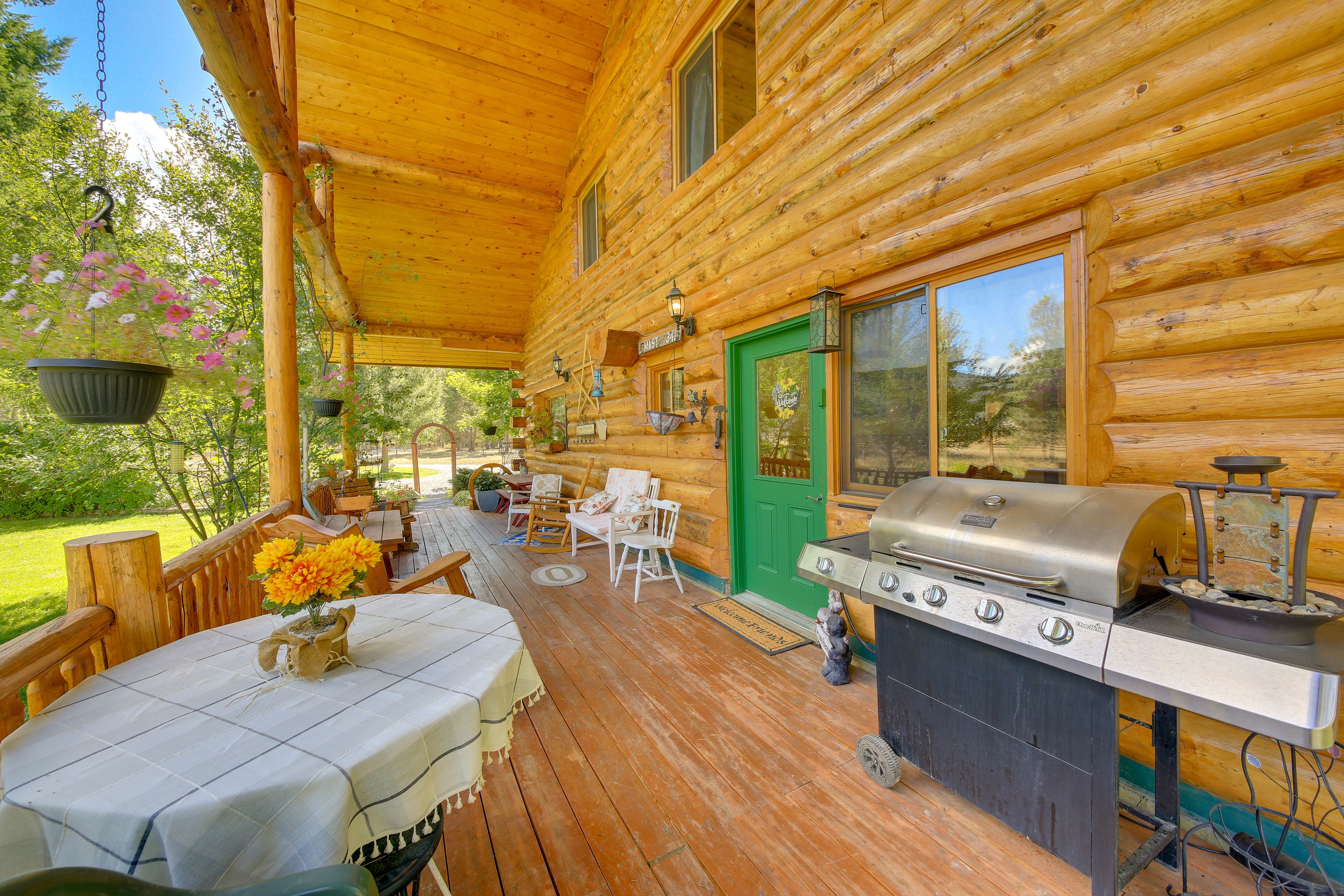 Covered Front Porch | Seating & Dining | Gas Grill