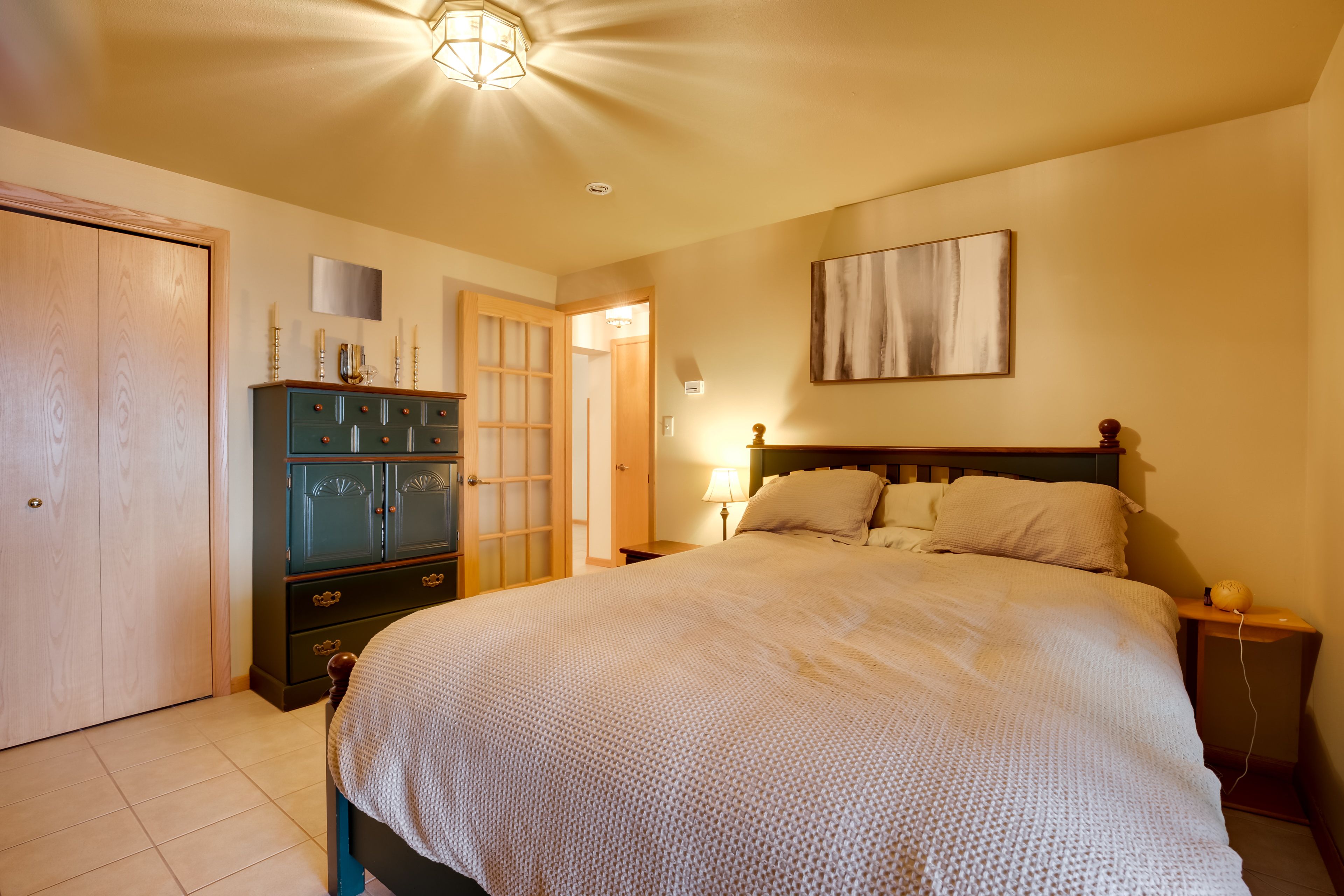 Bedroom 3 | Lower Level | Queen Bed | Smart TV | Laptop-Friendly Desk